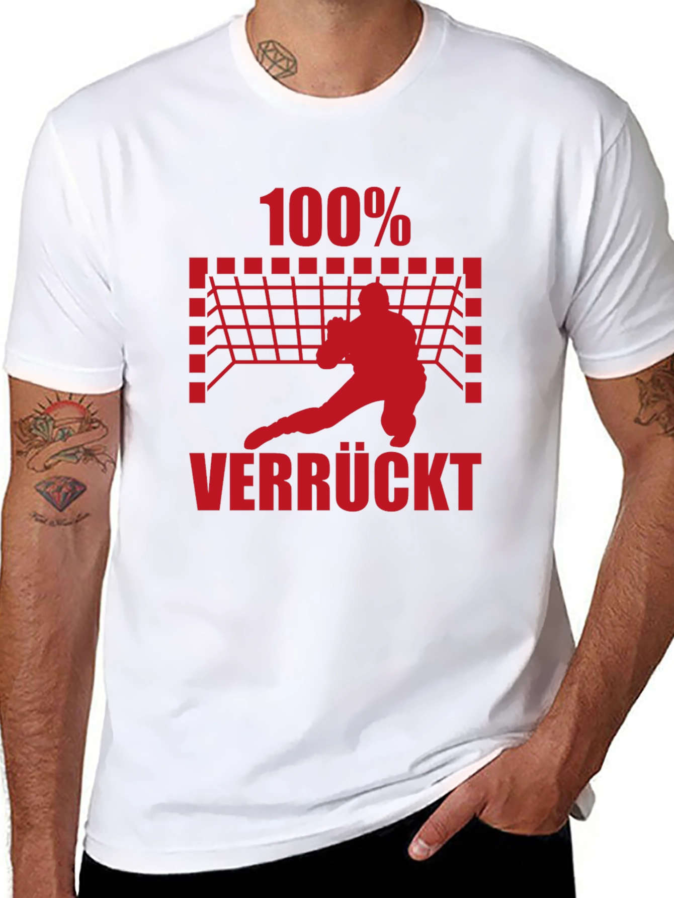 100% Verrückt Handball Graphic Tee