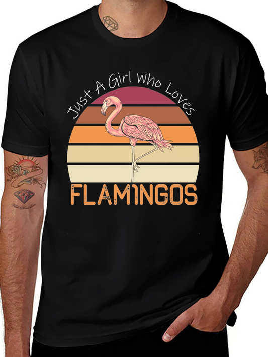 Girl Who Loves Flamingos Graphic Tee