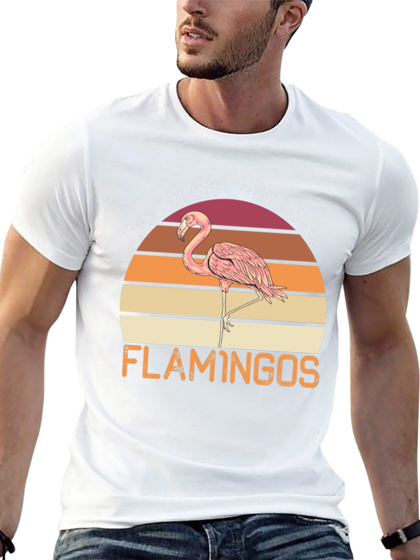 Girl Who Loves Flamingos Graphic Tee
