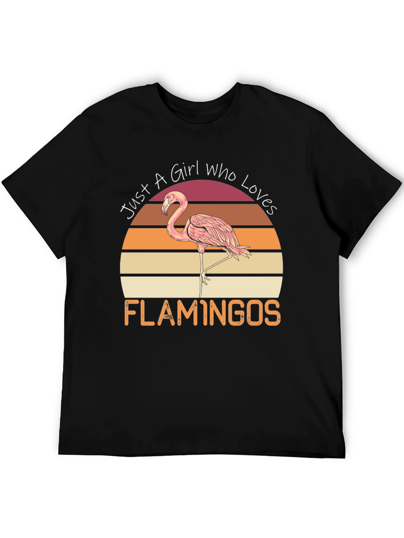 Girl Who Loves Flamingos Graphic Tee