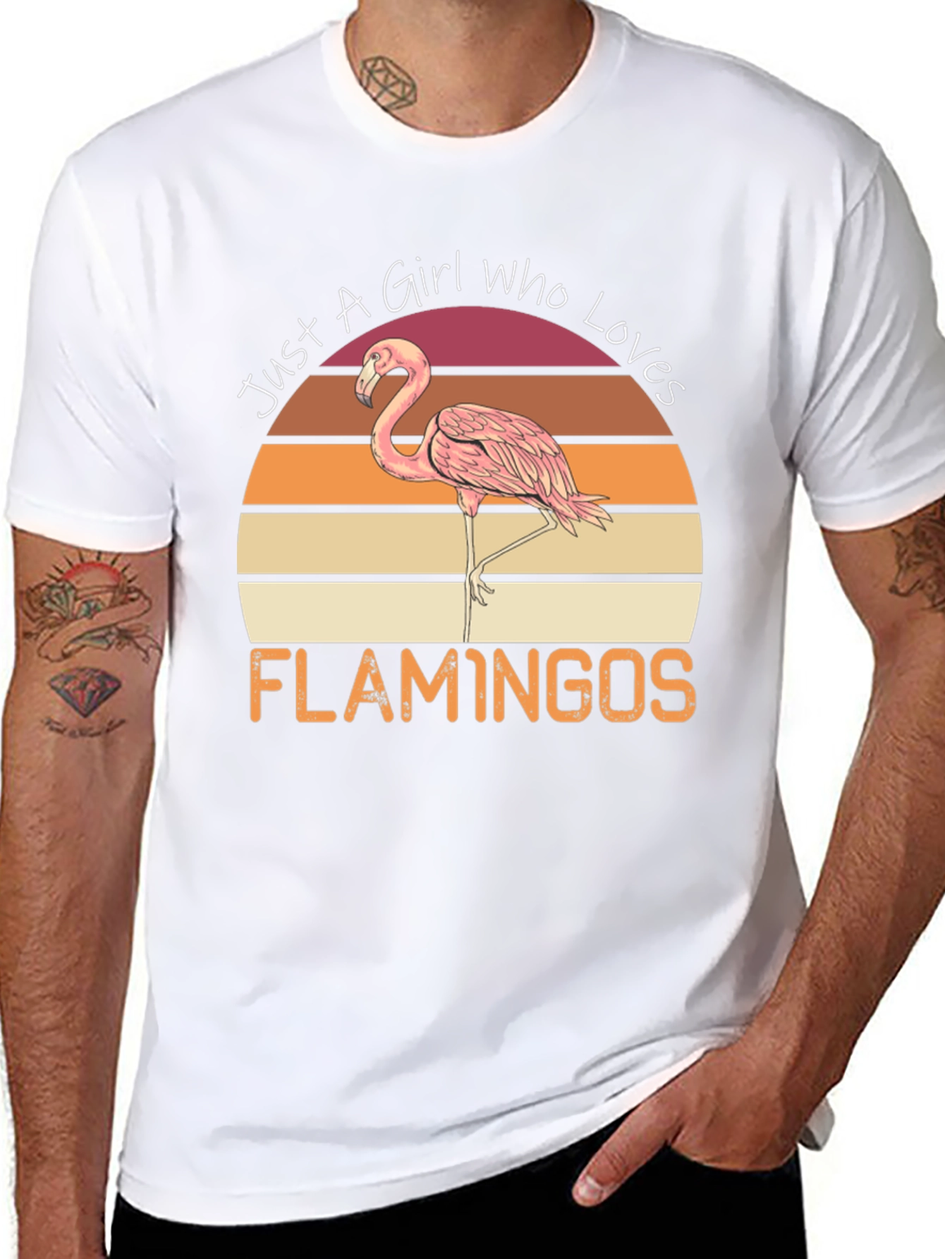 Girl Who Loves Flamingos Graphic Tee