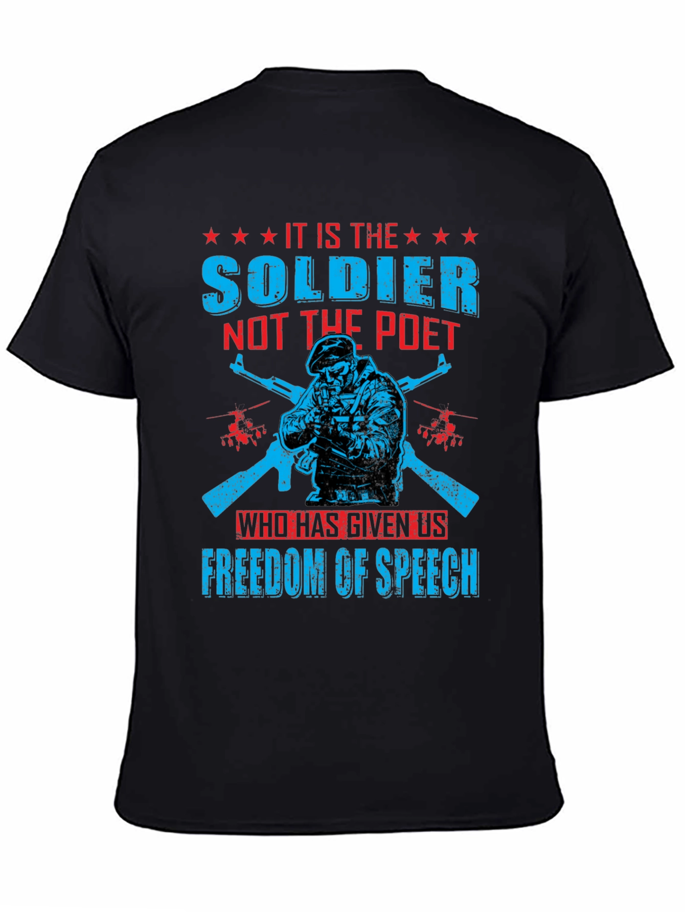 Soldier Freedom of Speech Graphic T-Shirt
