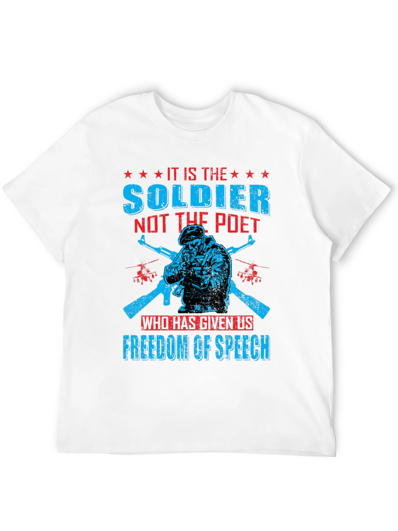 Soldier Freedom of Speech Graphic T-Shirt