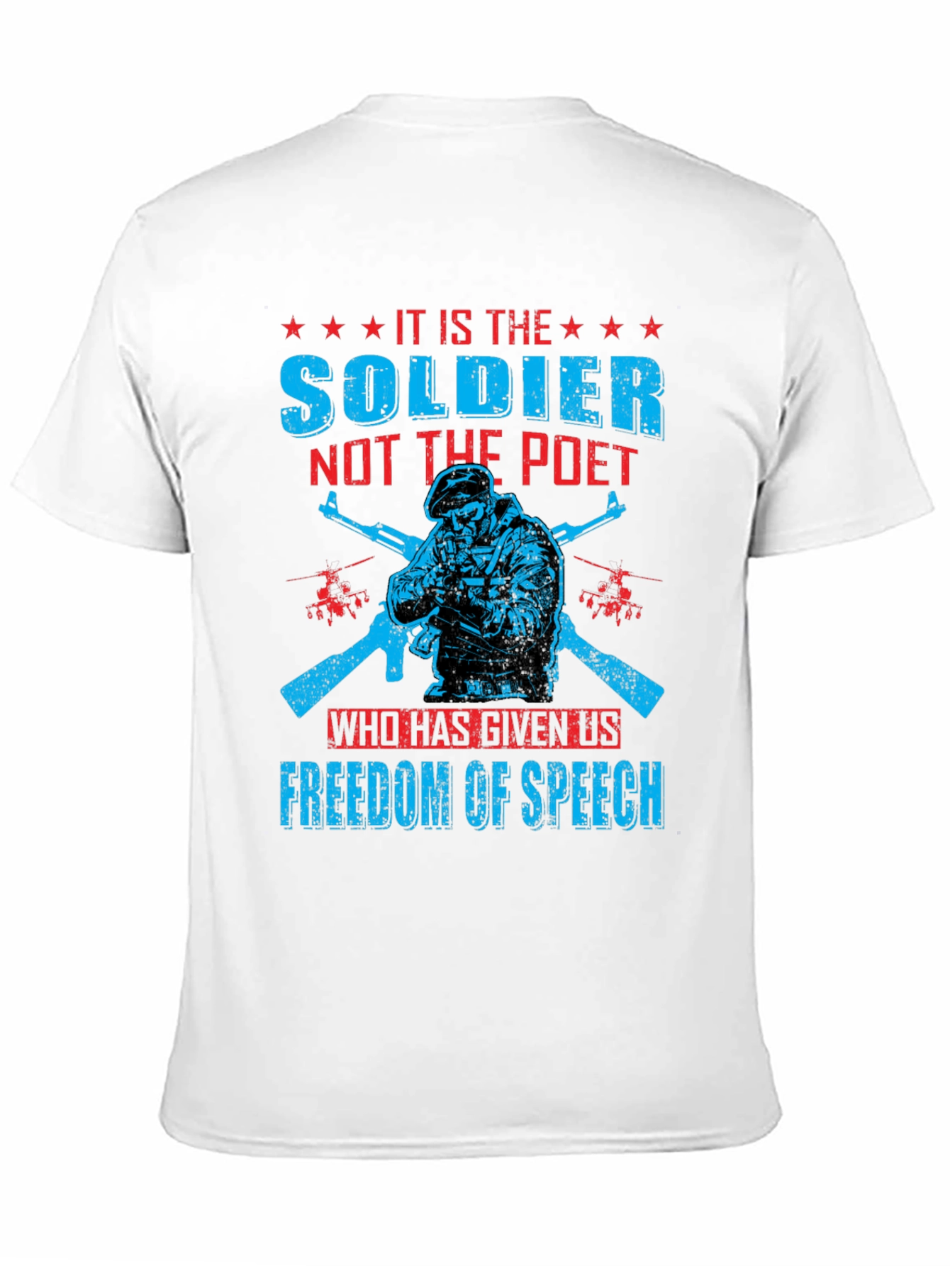 Soldier Freedom of Speech Graphic T-Shirt