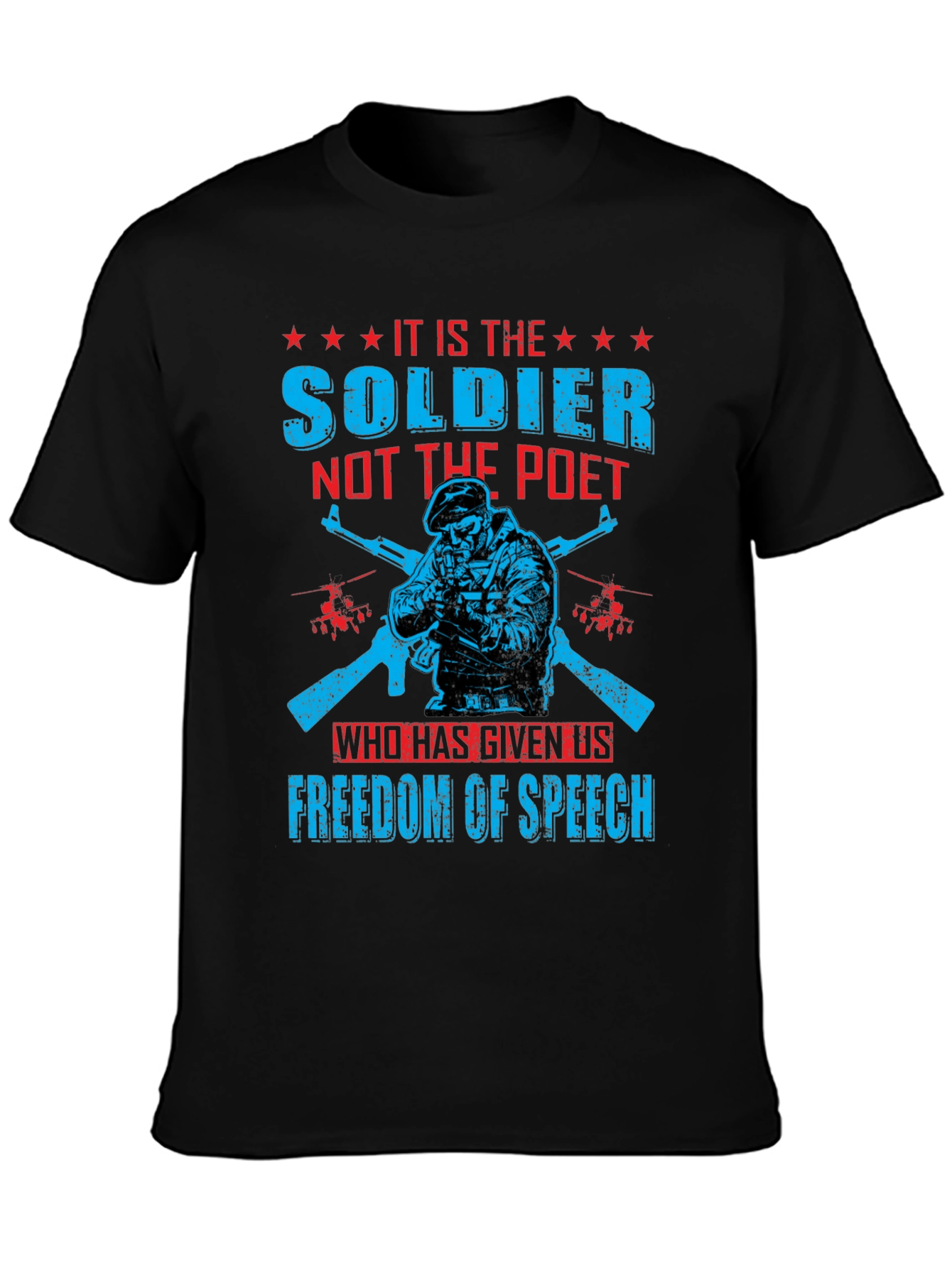Soldier Freedom of Speech Graphic T-Shirt