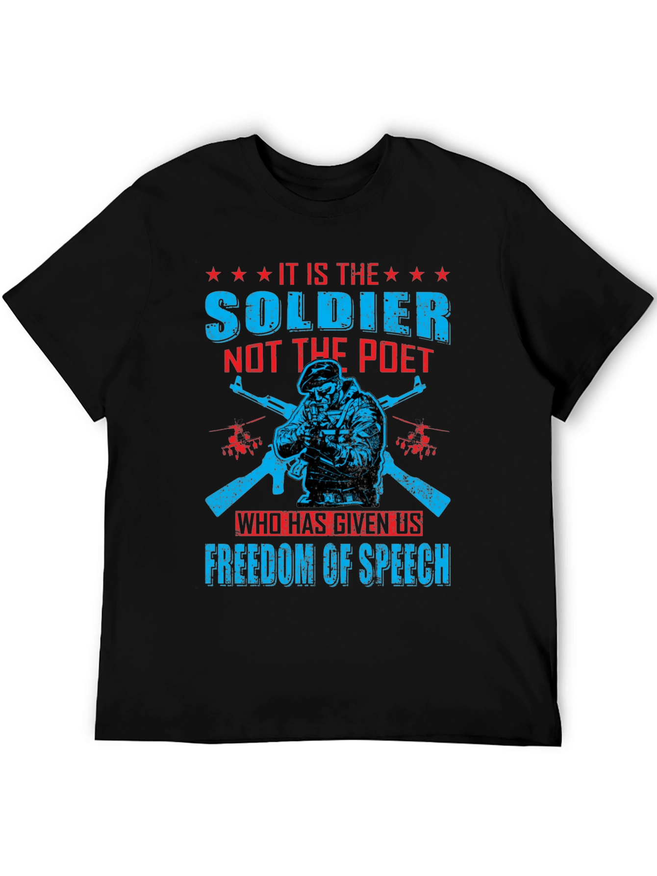 Soldier Freedom of Speech Graphic T-Shirt
