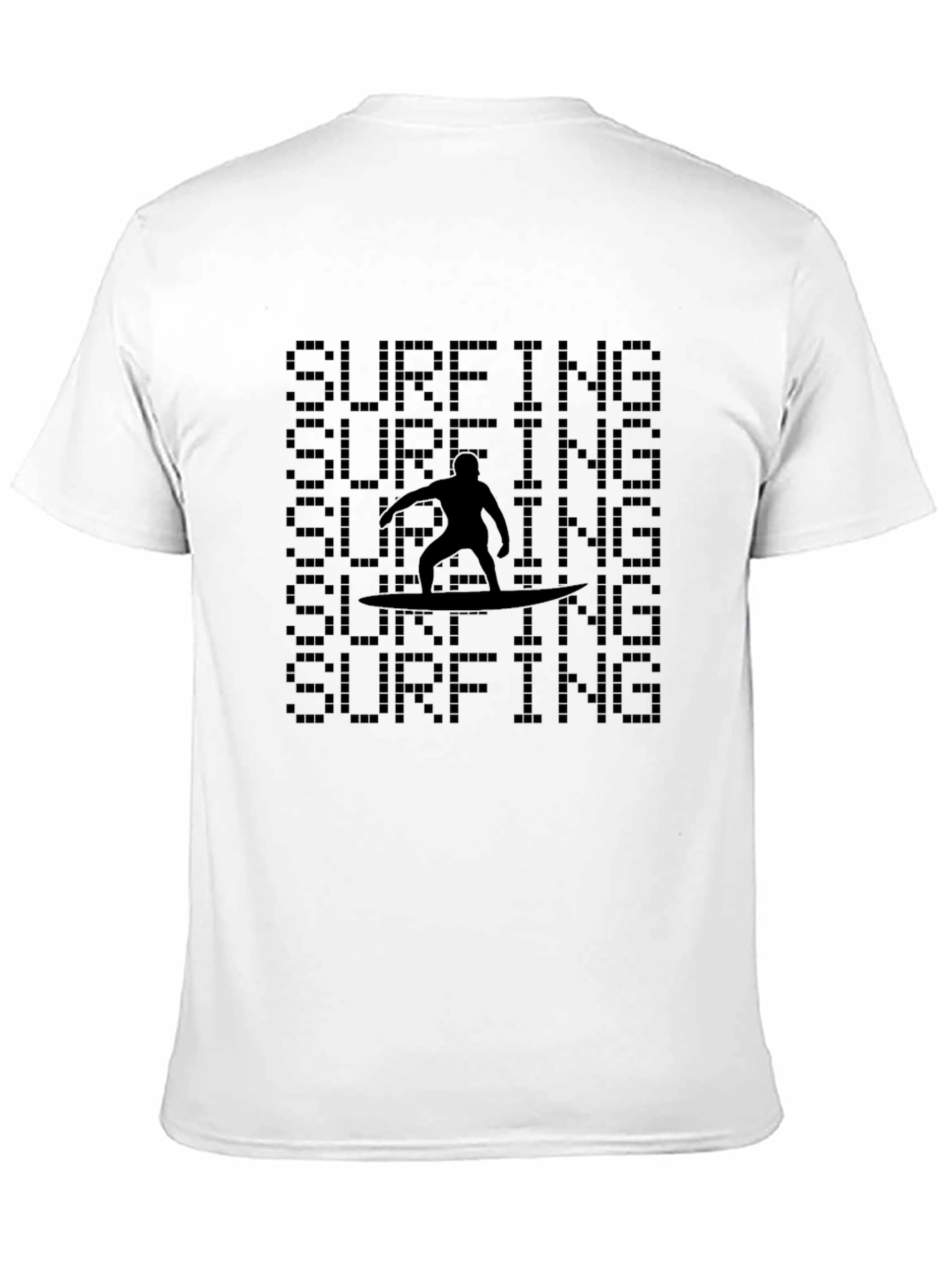 Surfing Silhouette Graphic Tee - Black
