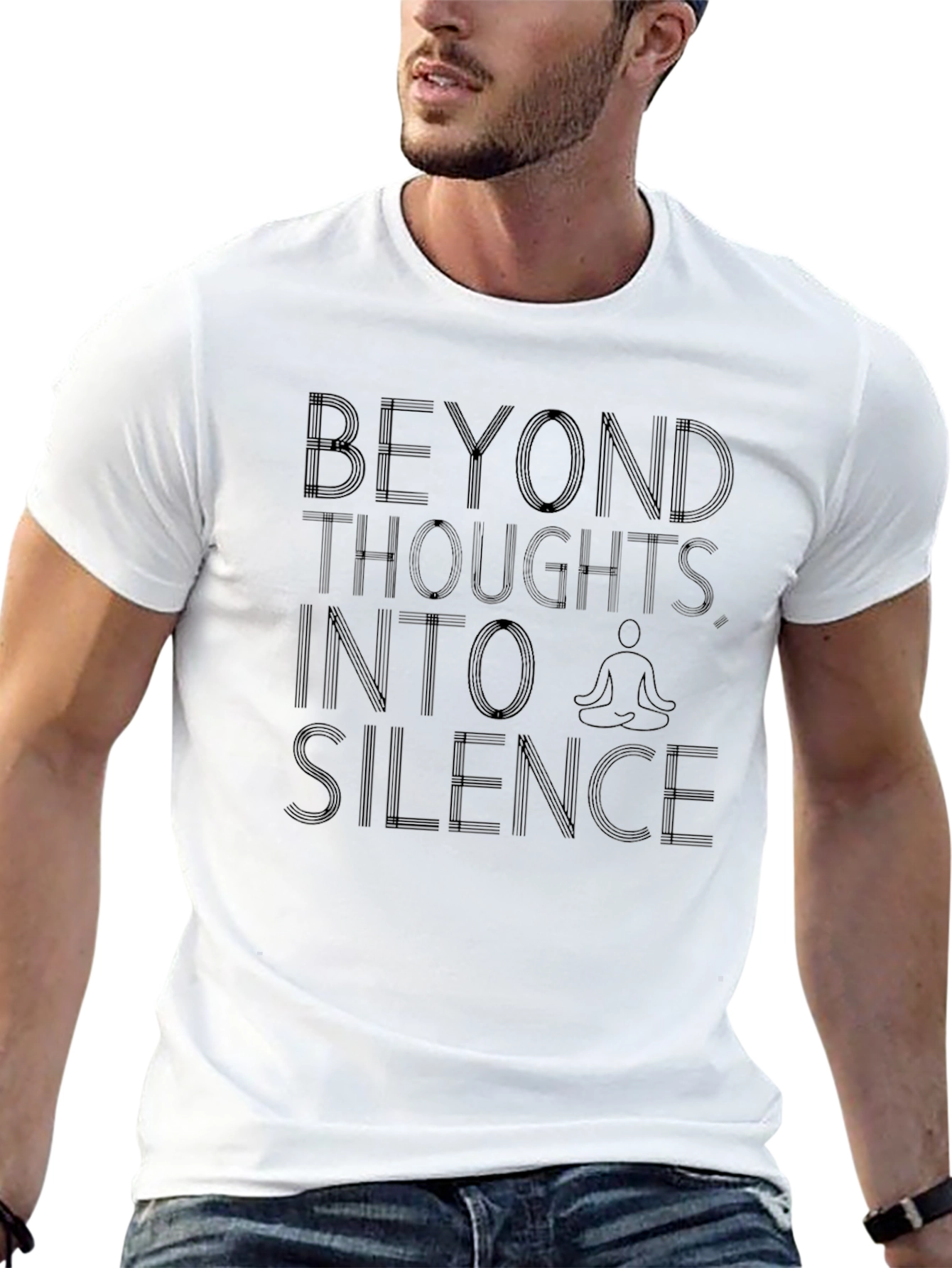 Beyond Thoughts T-Shirt - Stylish Meditative Design