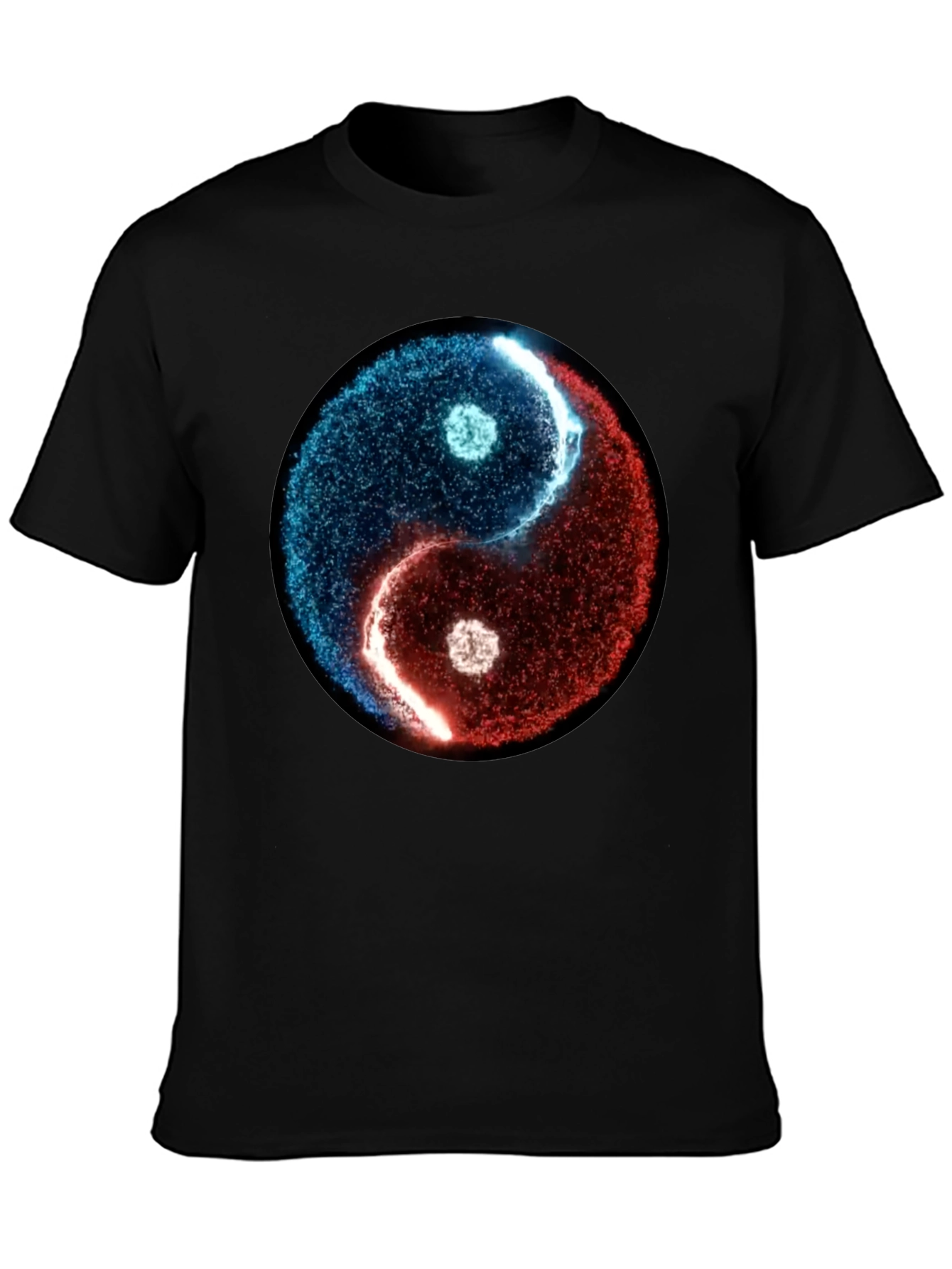 Yin Yang Graphic Tee - Black Cotton Blend