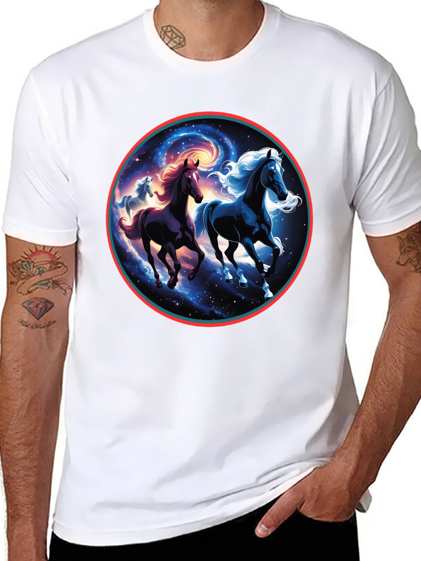 Celestial Horses Graphic Tee