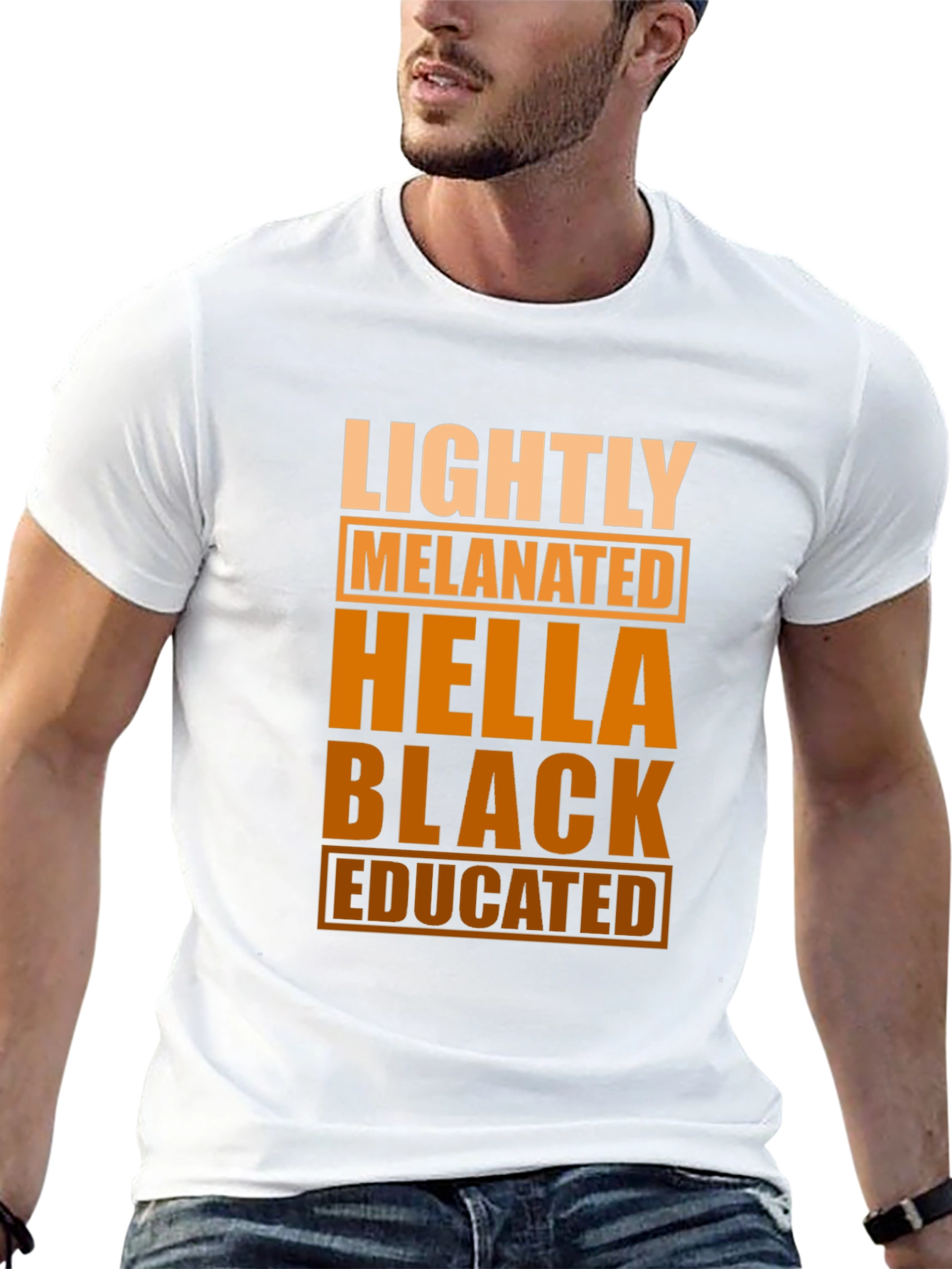Lightly Melanated Hella Black Educated Graphic Tee