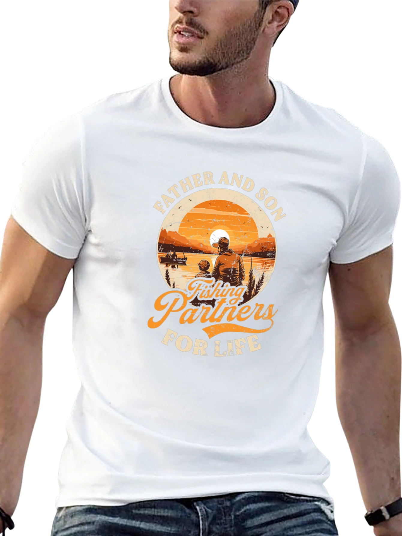 Father & Son Fishing Partners Black T-Shirt