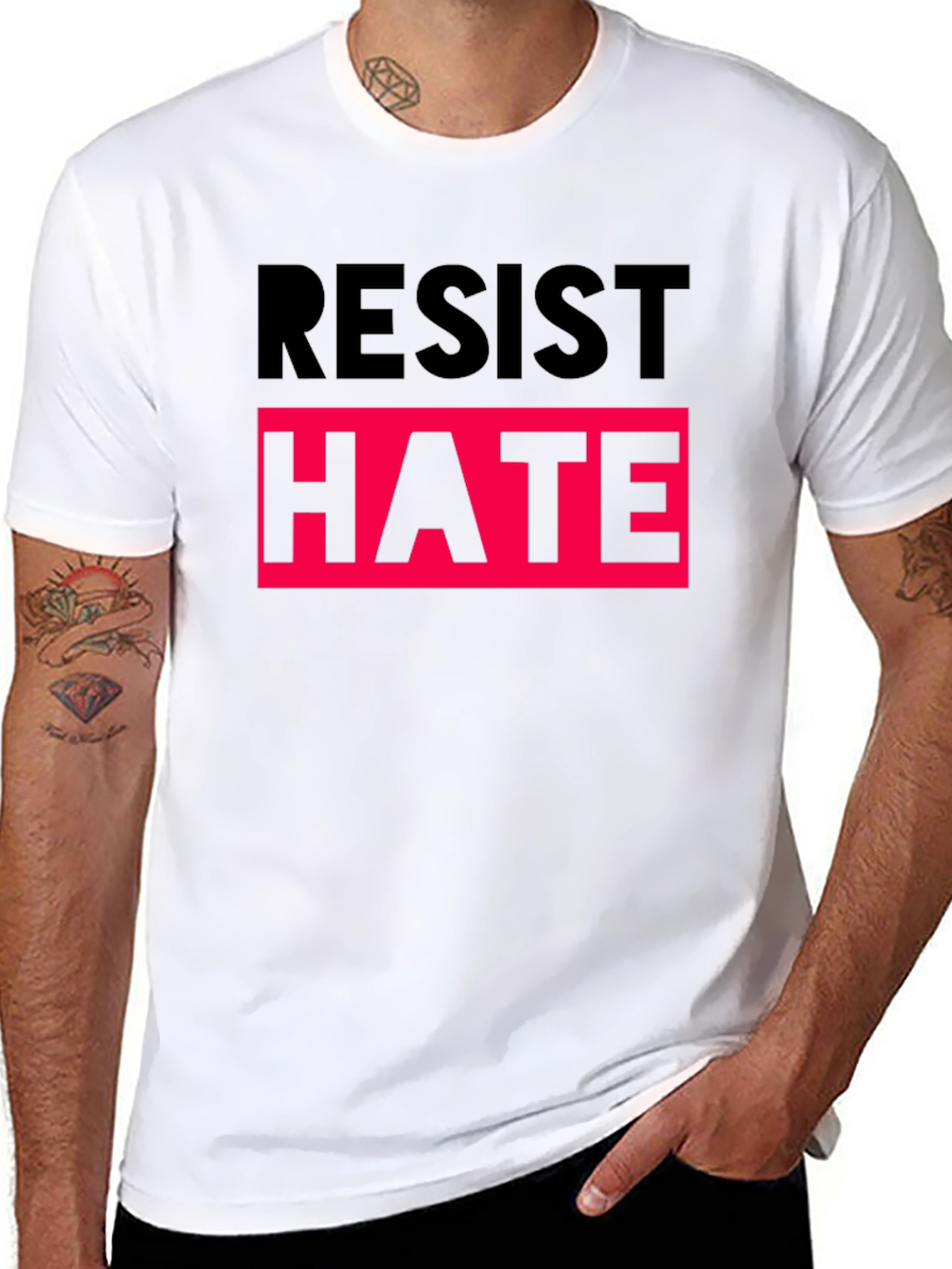 Resist Hate T-Shirt - Black Activism Tee