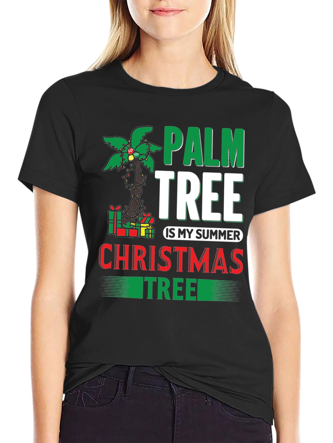 Palm Tree Summer Christmas T-Shirt
