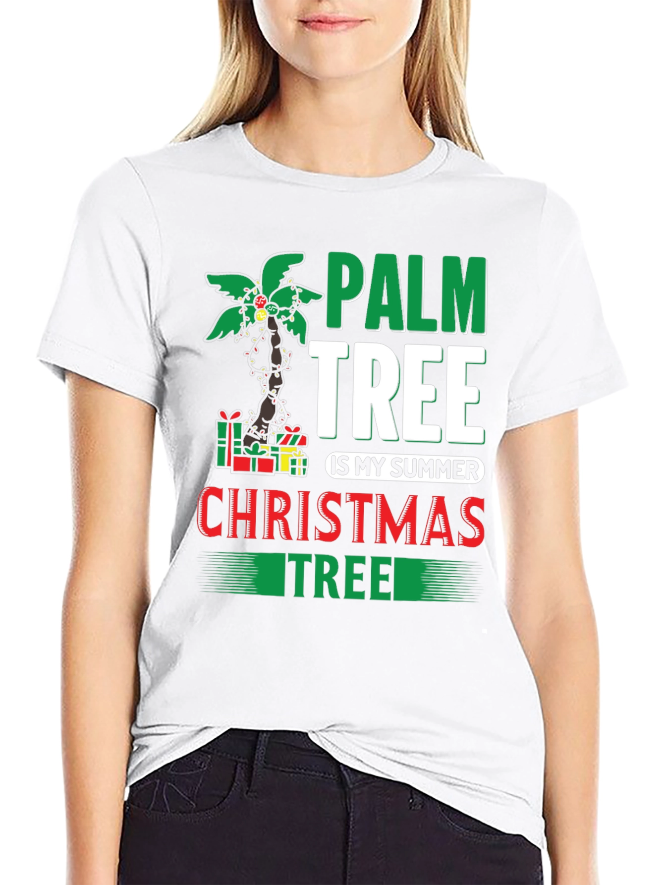 Palm Tree Summer Christmas T-Shirt