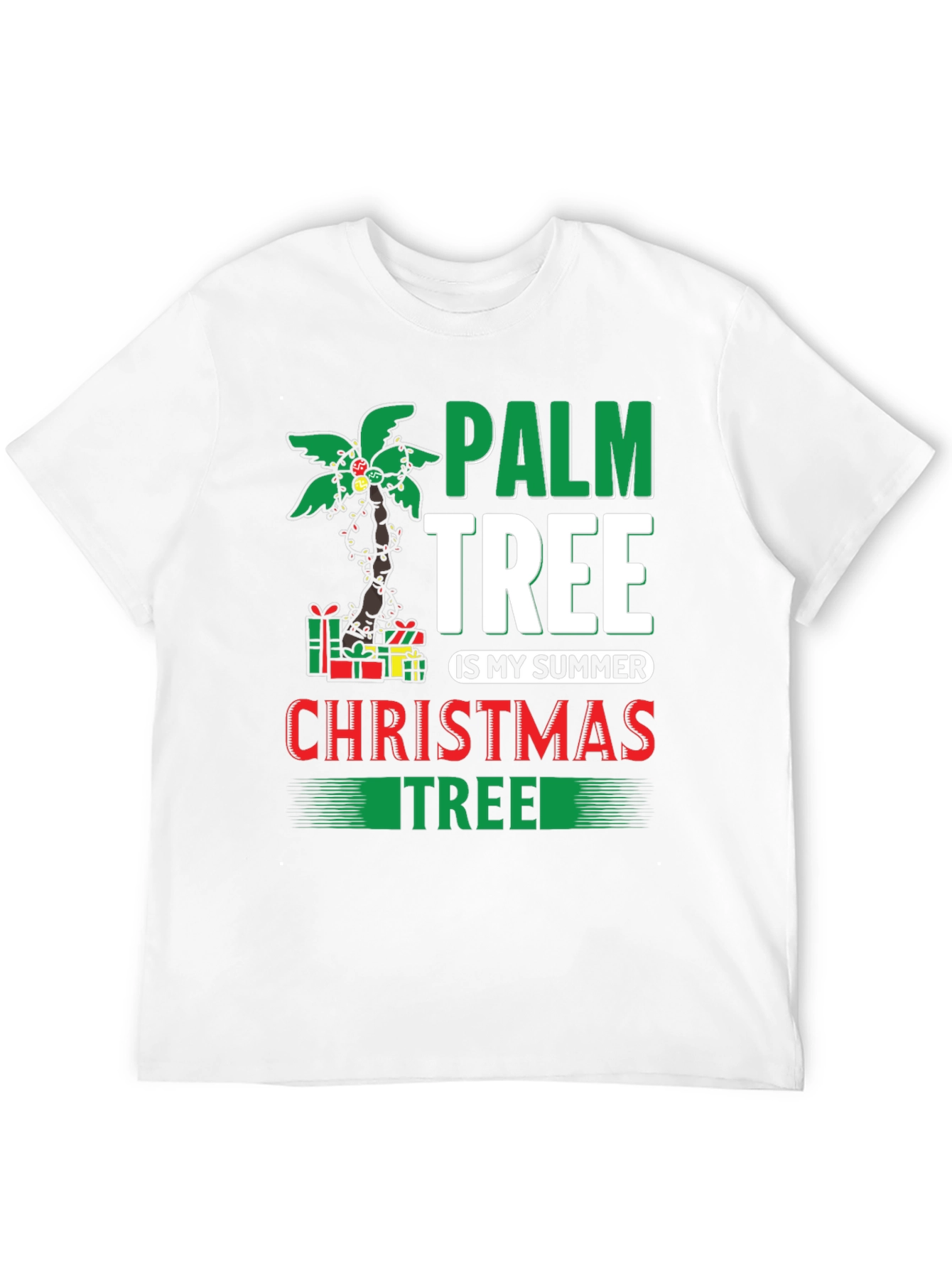 Palm Tree Summer Christmas T-Shirt