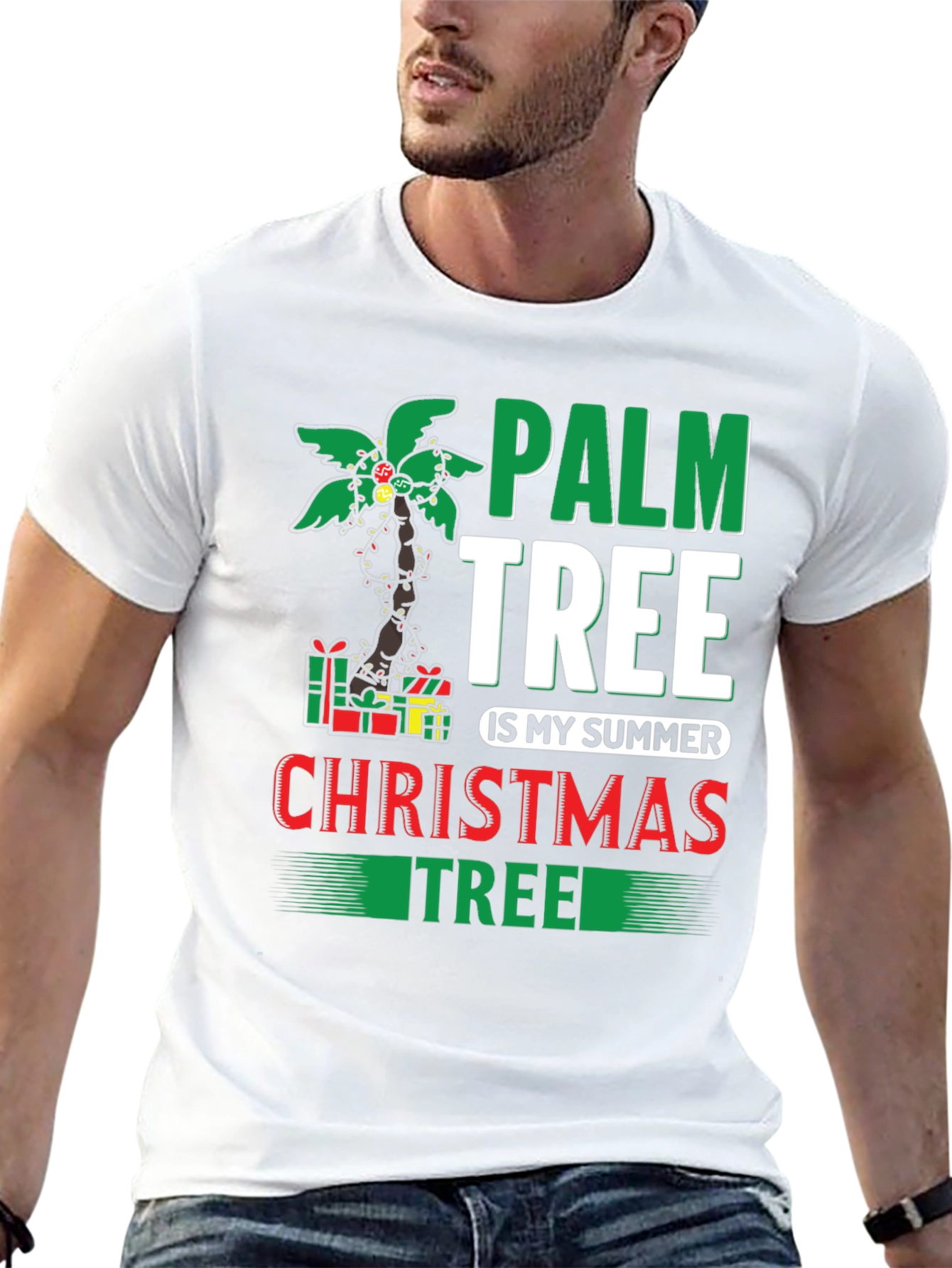 Palm Tree Summer Christmas T-Shirt