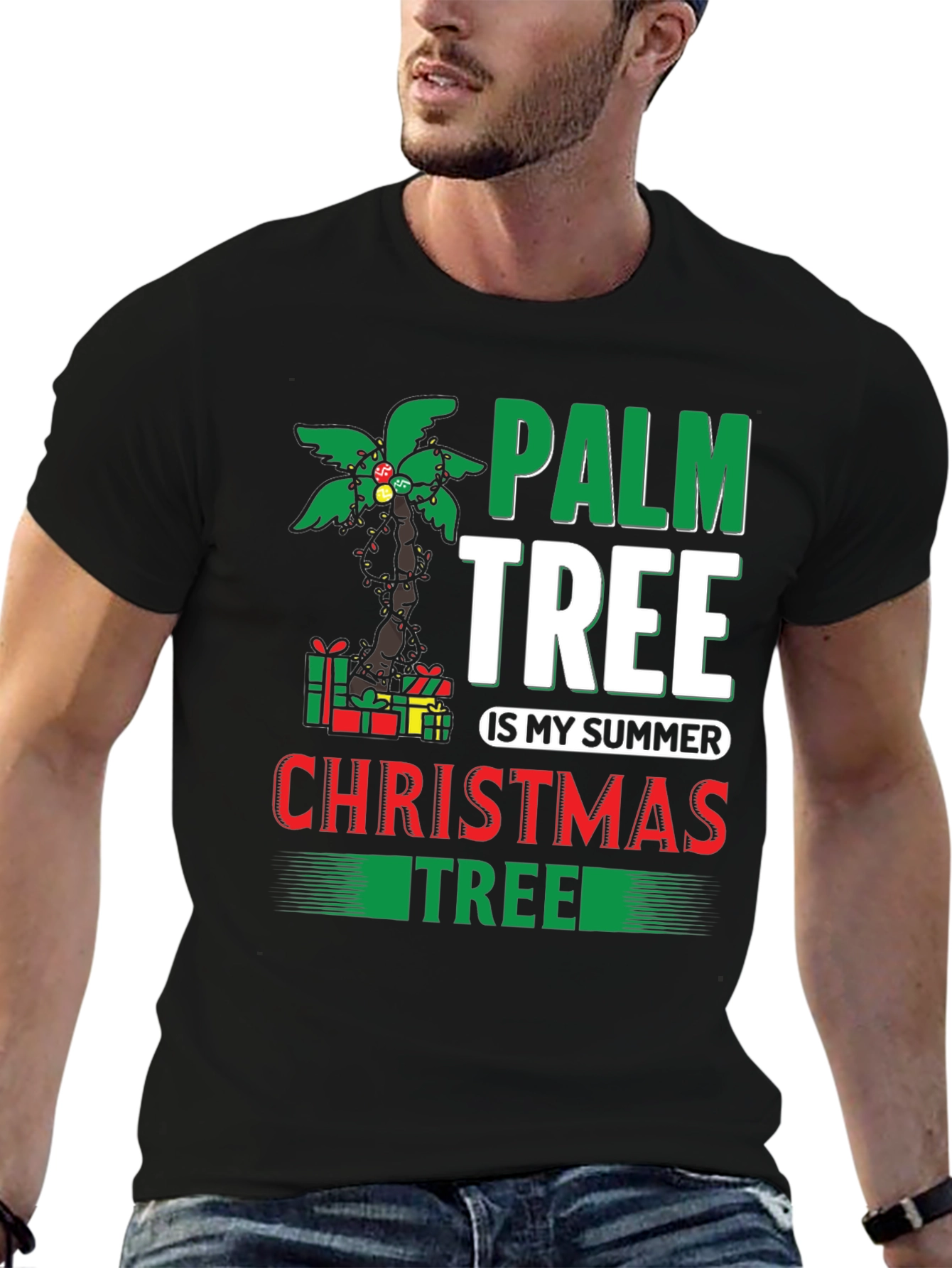 Palm Tree Summer Christmas T-Shirt
