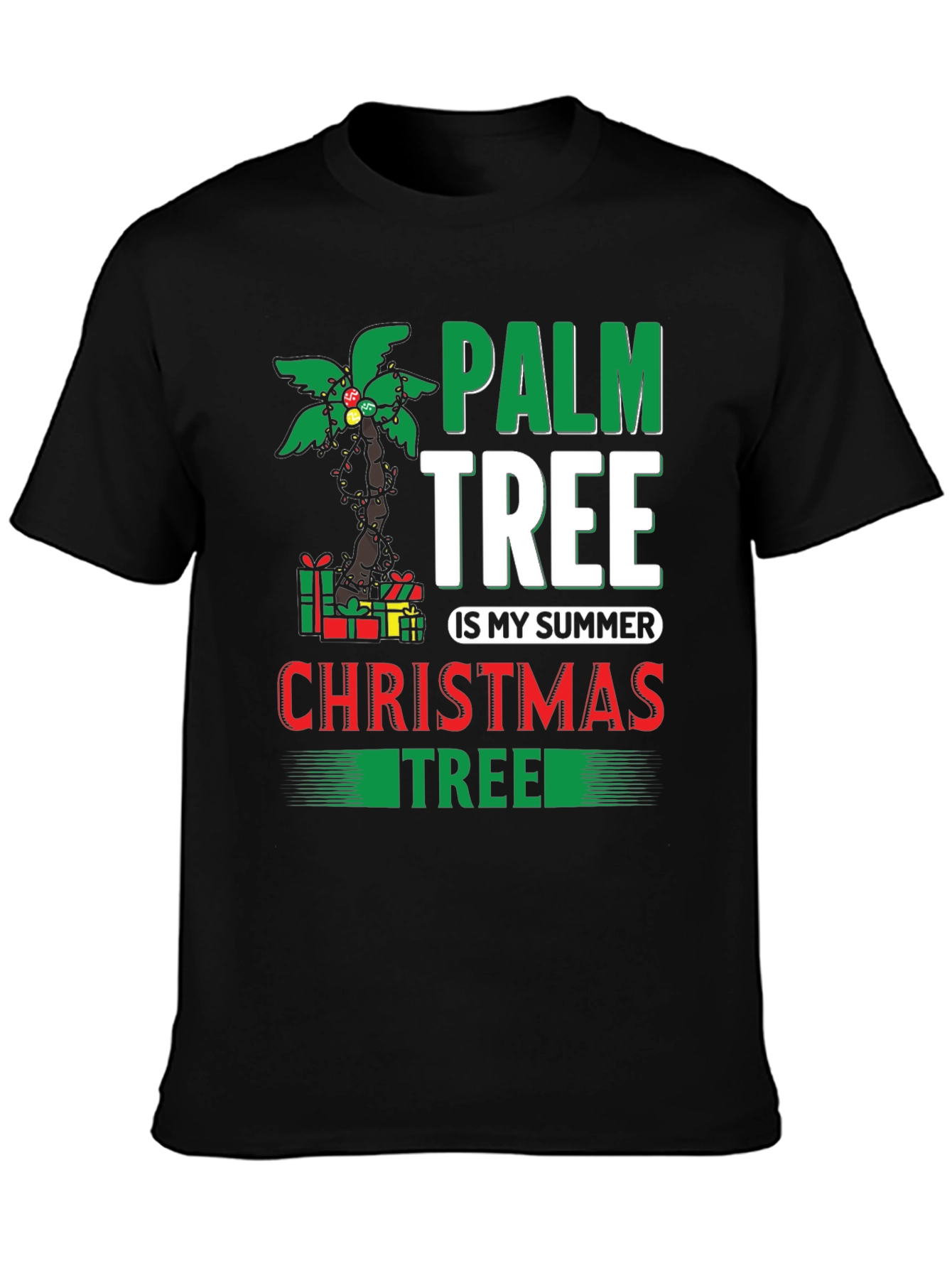 Palm Tree Summer Christmas T-Shirt