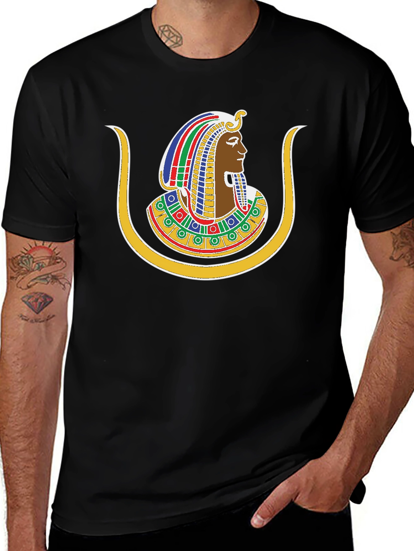 Egyptian Pharaoh Graphic Black T-Shirt