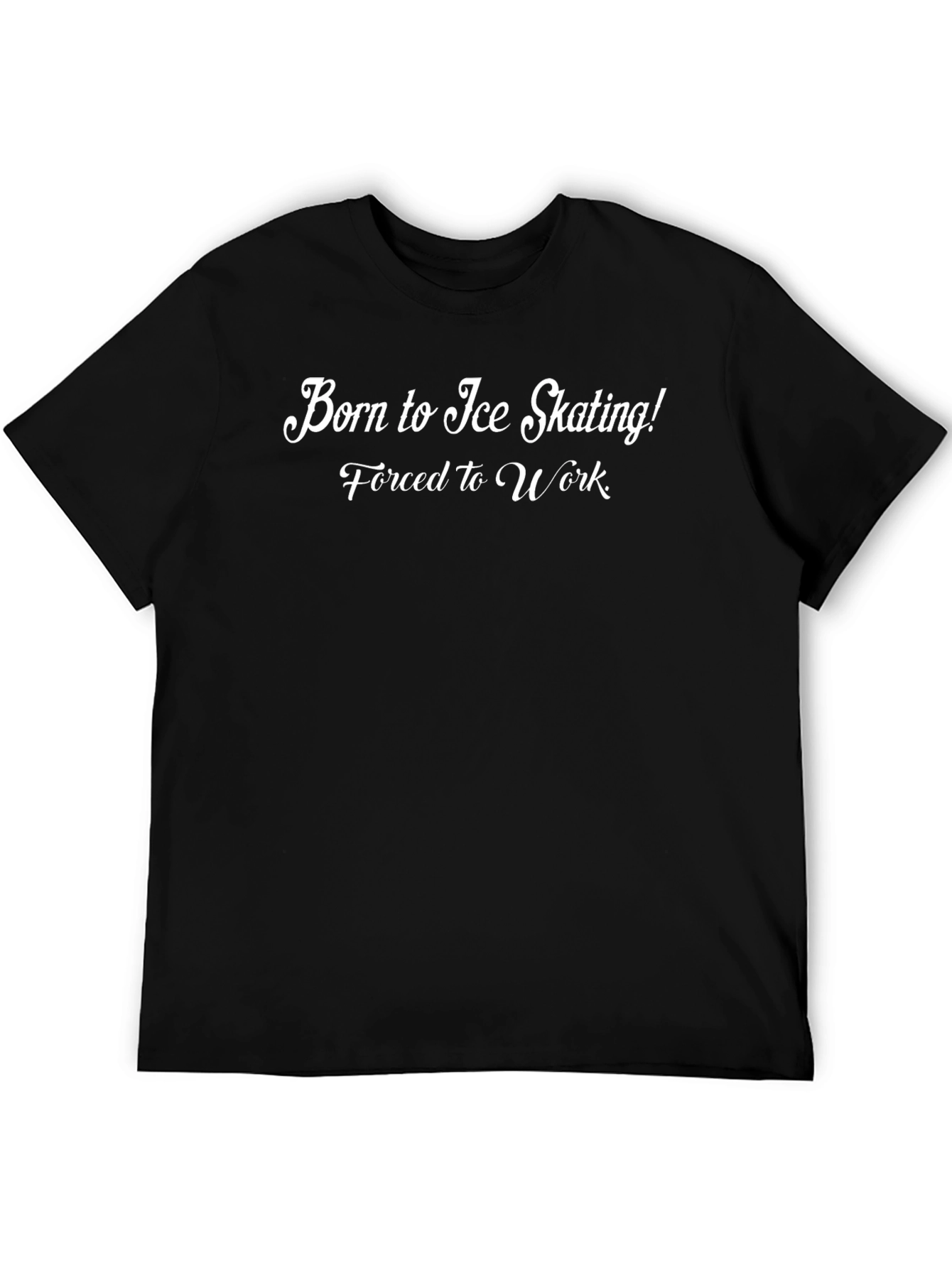 Born to Ice Skate Mens Black T-Shirt