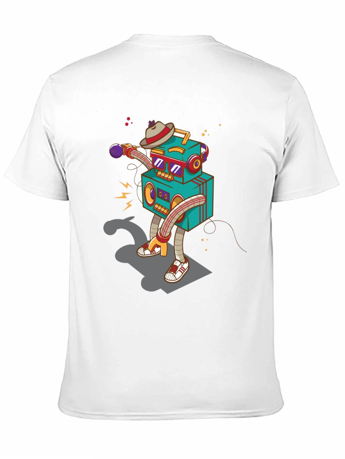 Robot DJ Graphic T-Shirt - Cool Design