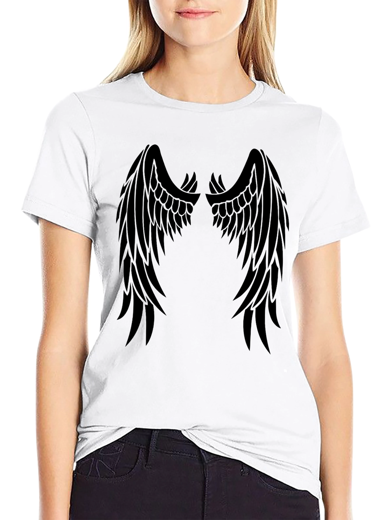 Black Wings Graphic Tee - Mens Stylish Casual Shirt