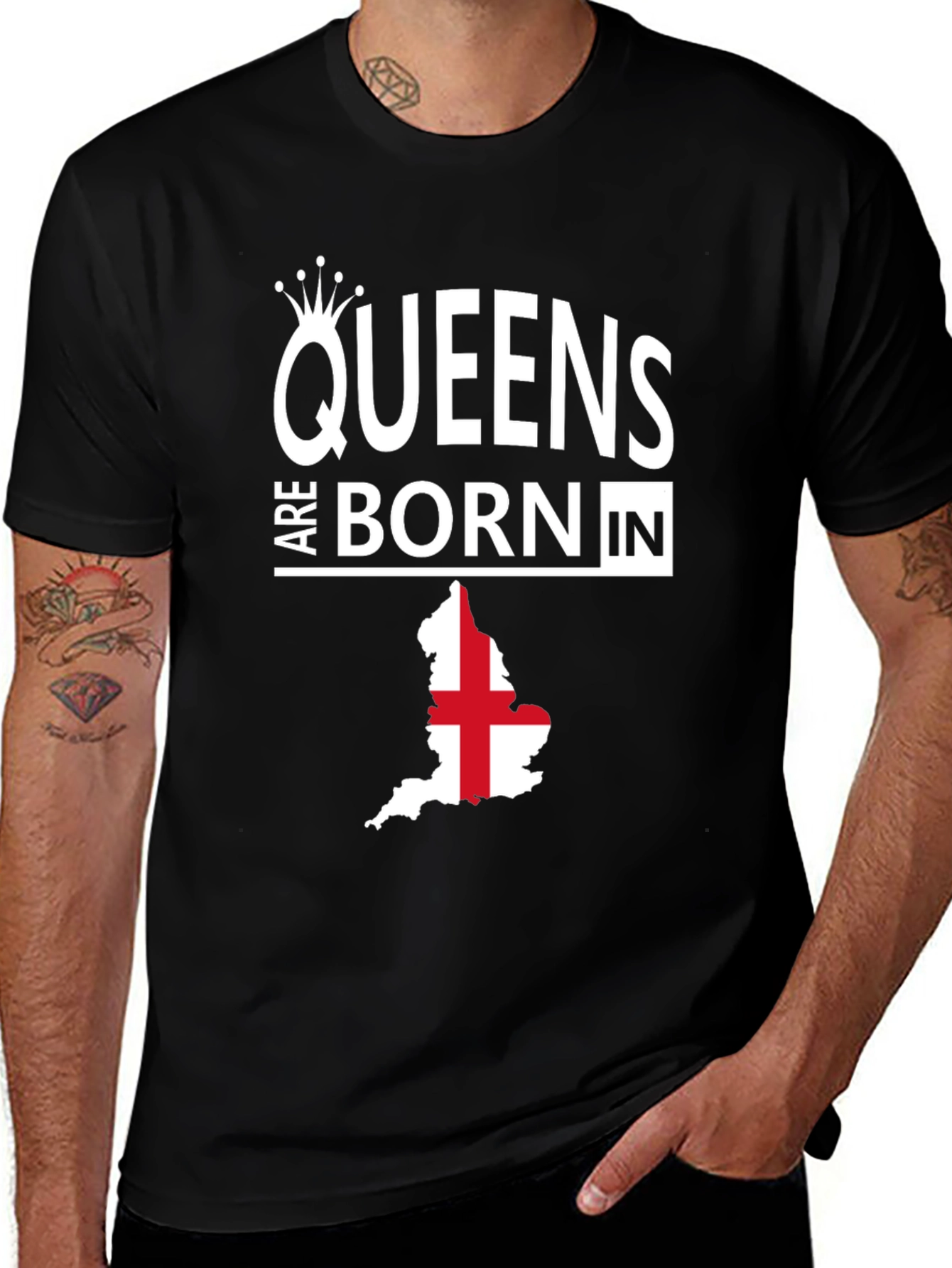 Queens Are Born in England T-Shirt