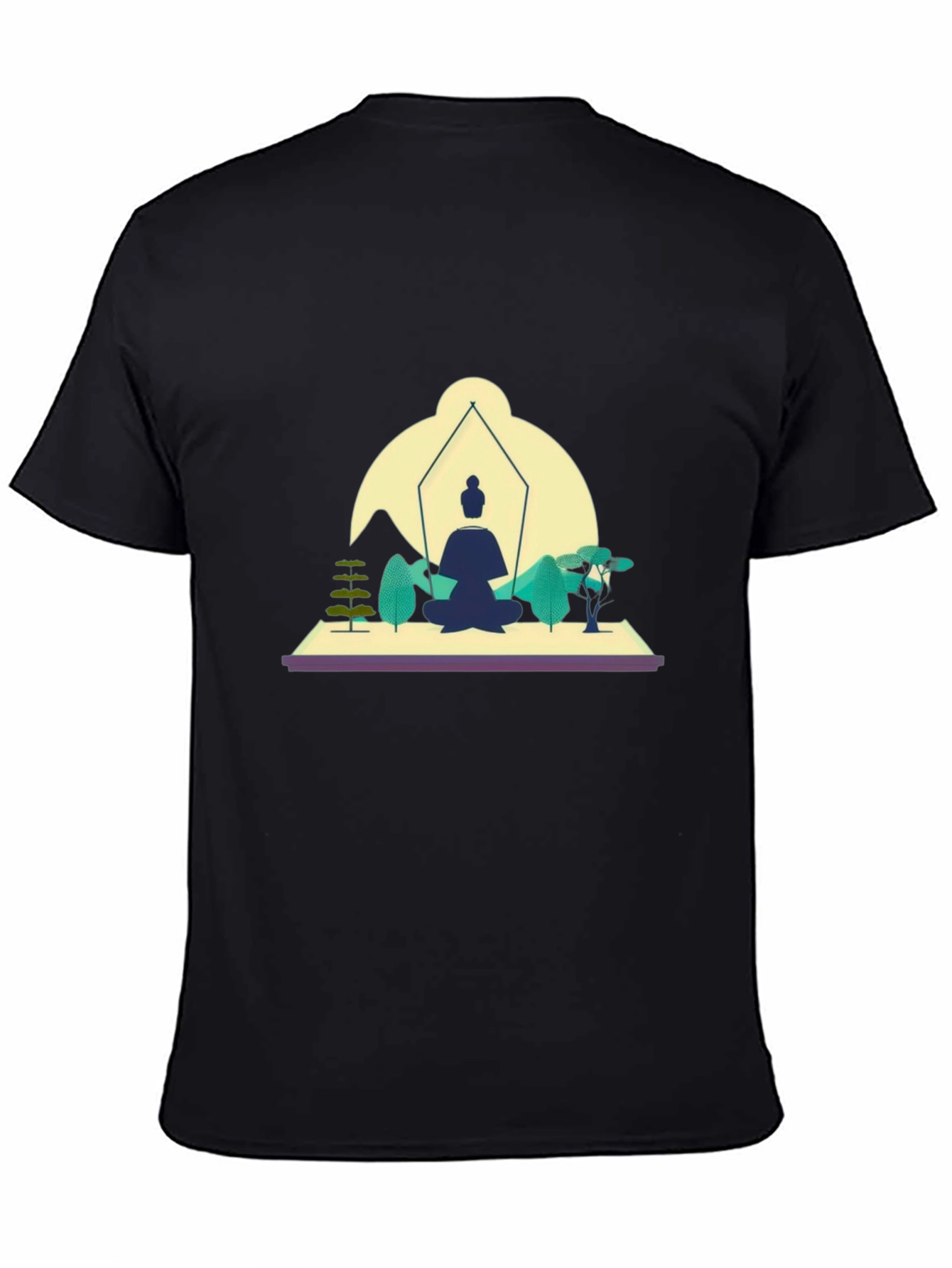 Zen Meditation Black T-Shirt