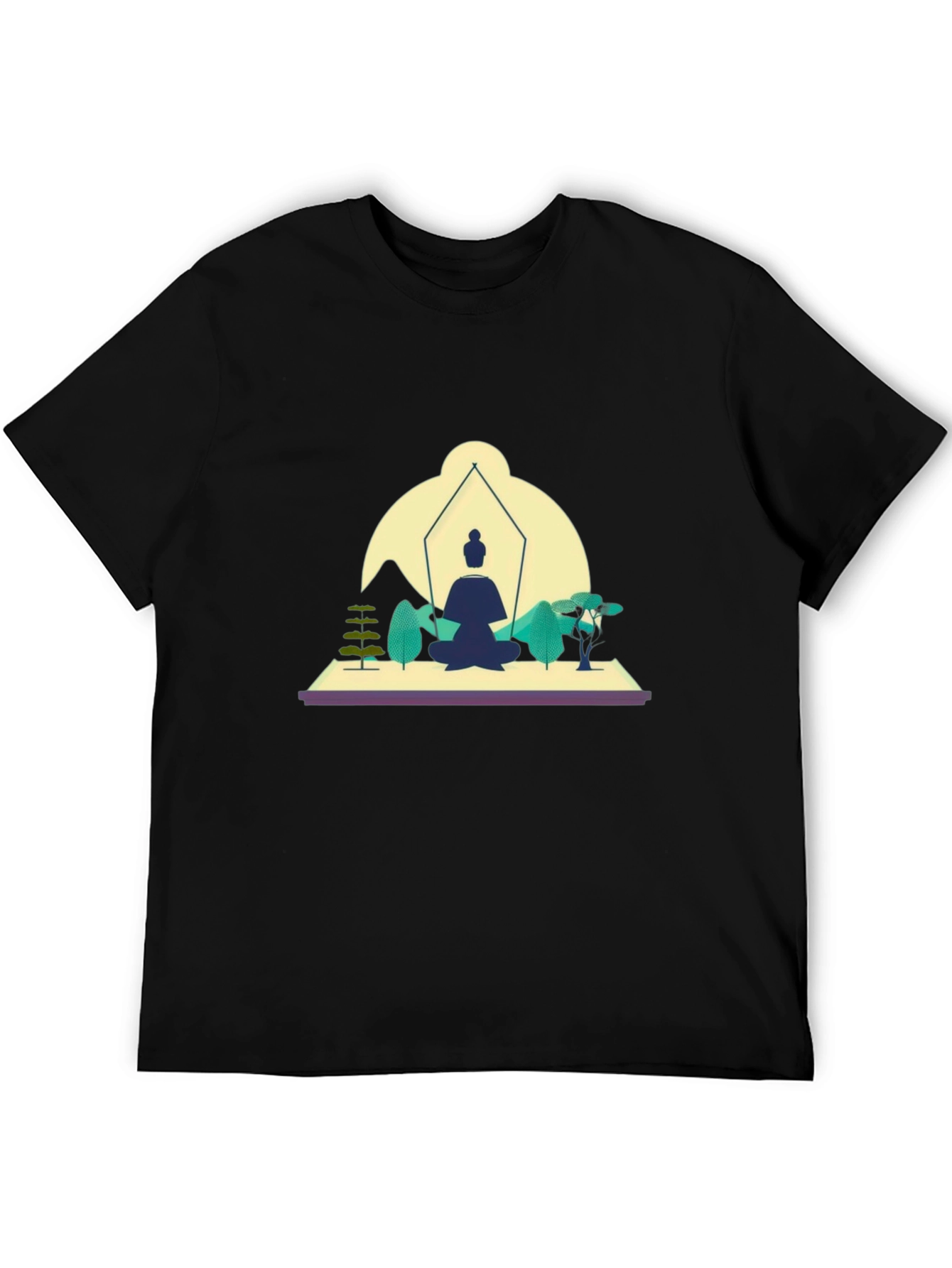 Zen Meditation Black T-Shirt