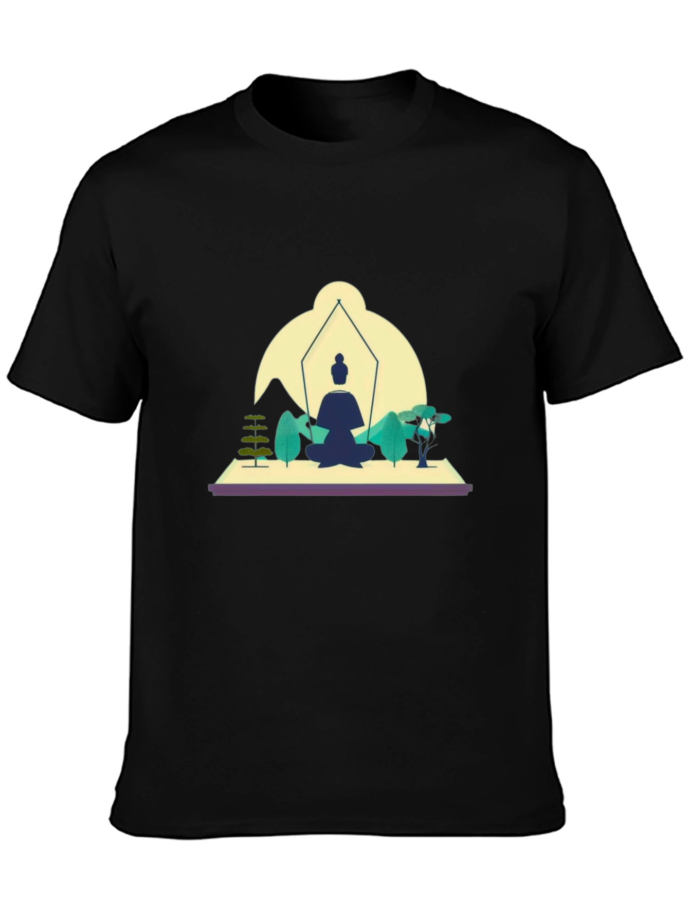 Zen Meditation Black T-Shirt
