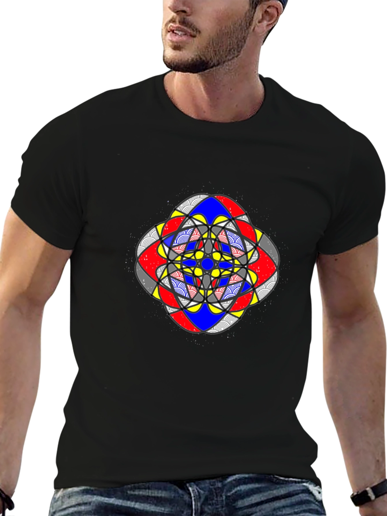 Geometric Mandala Graphic Print T-Shirt