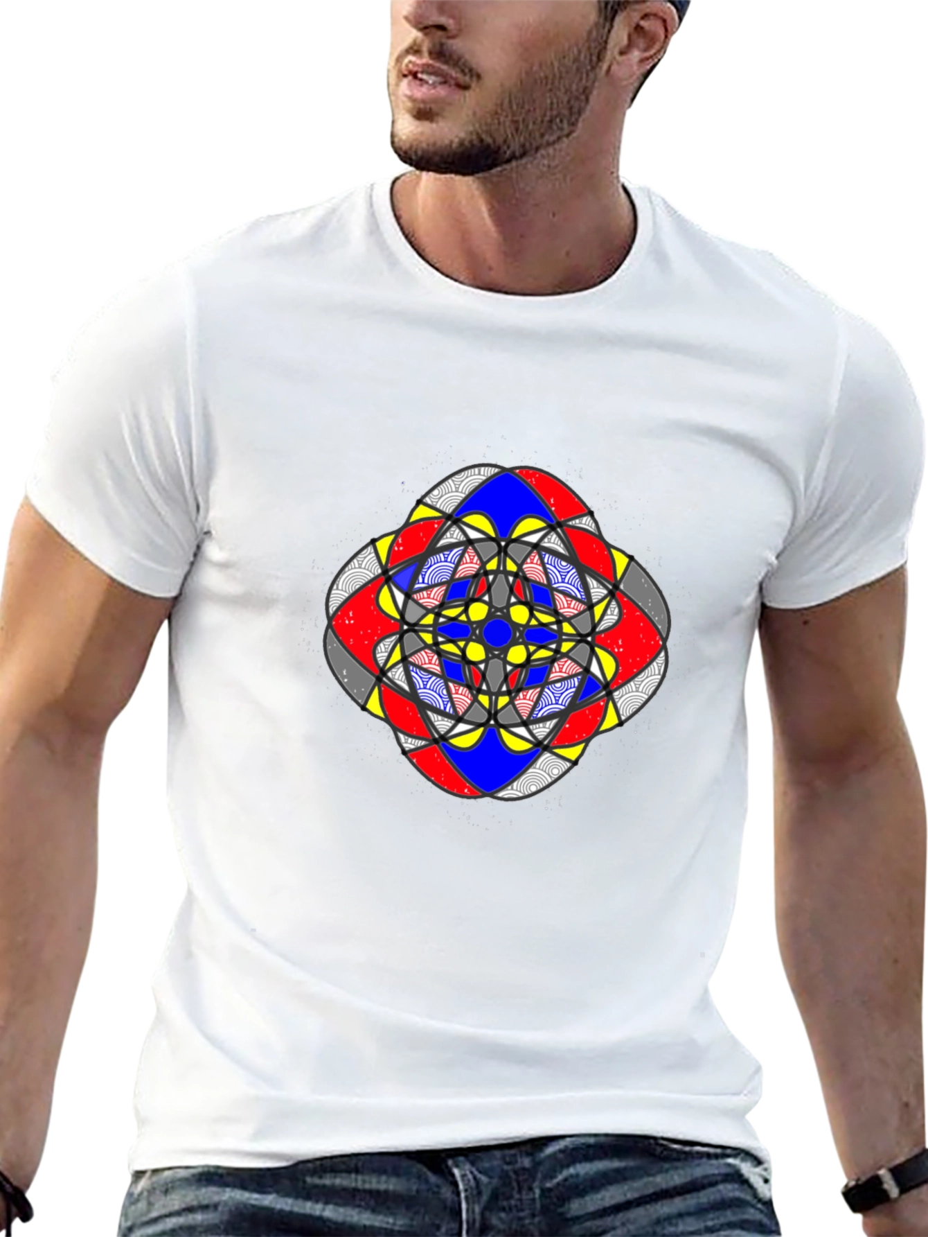 Geometric Mandala Graphic Print T-Shirt