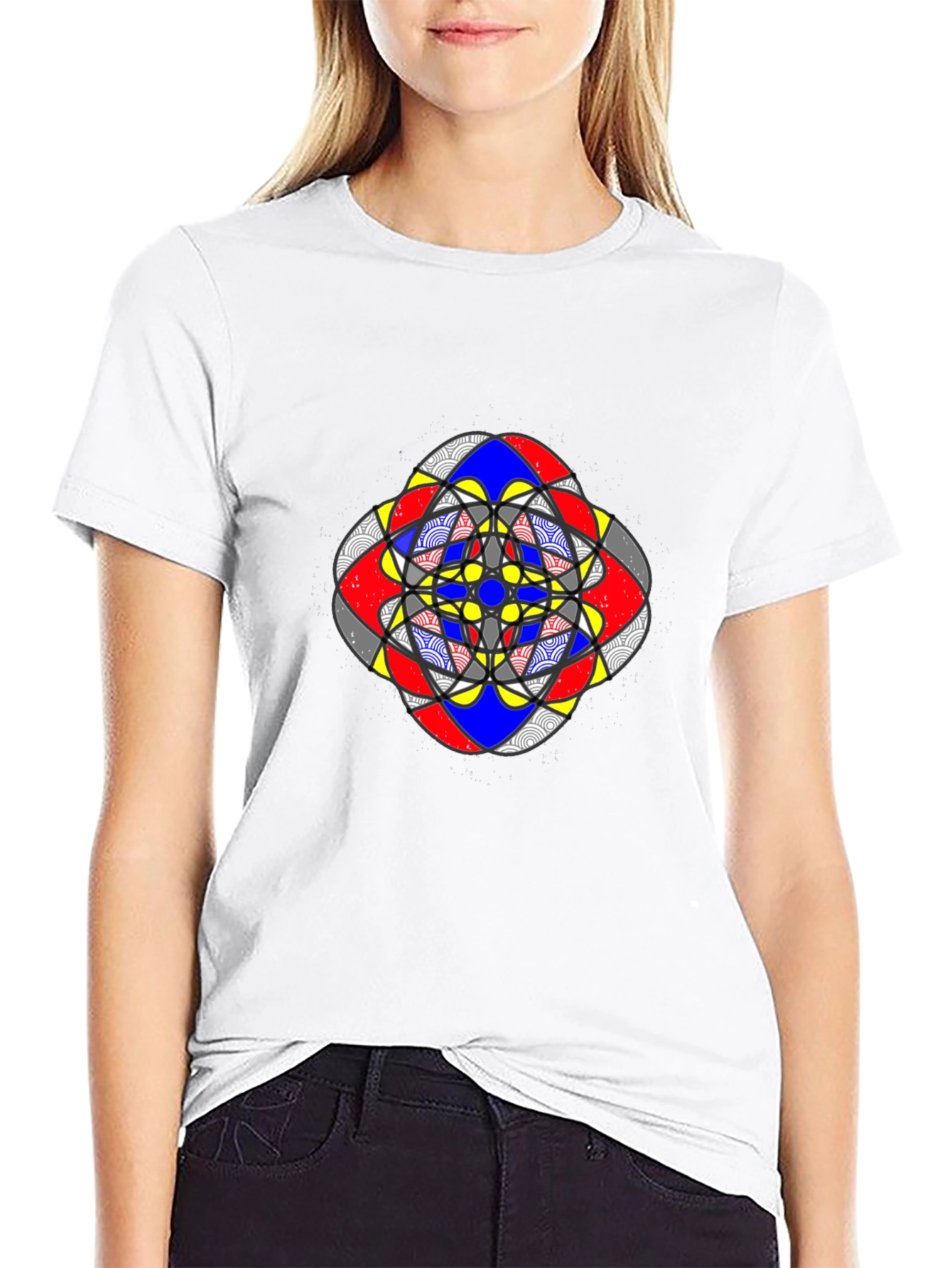 Geometric Mandala Graphic Print T-Shirt