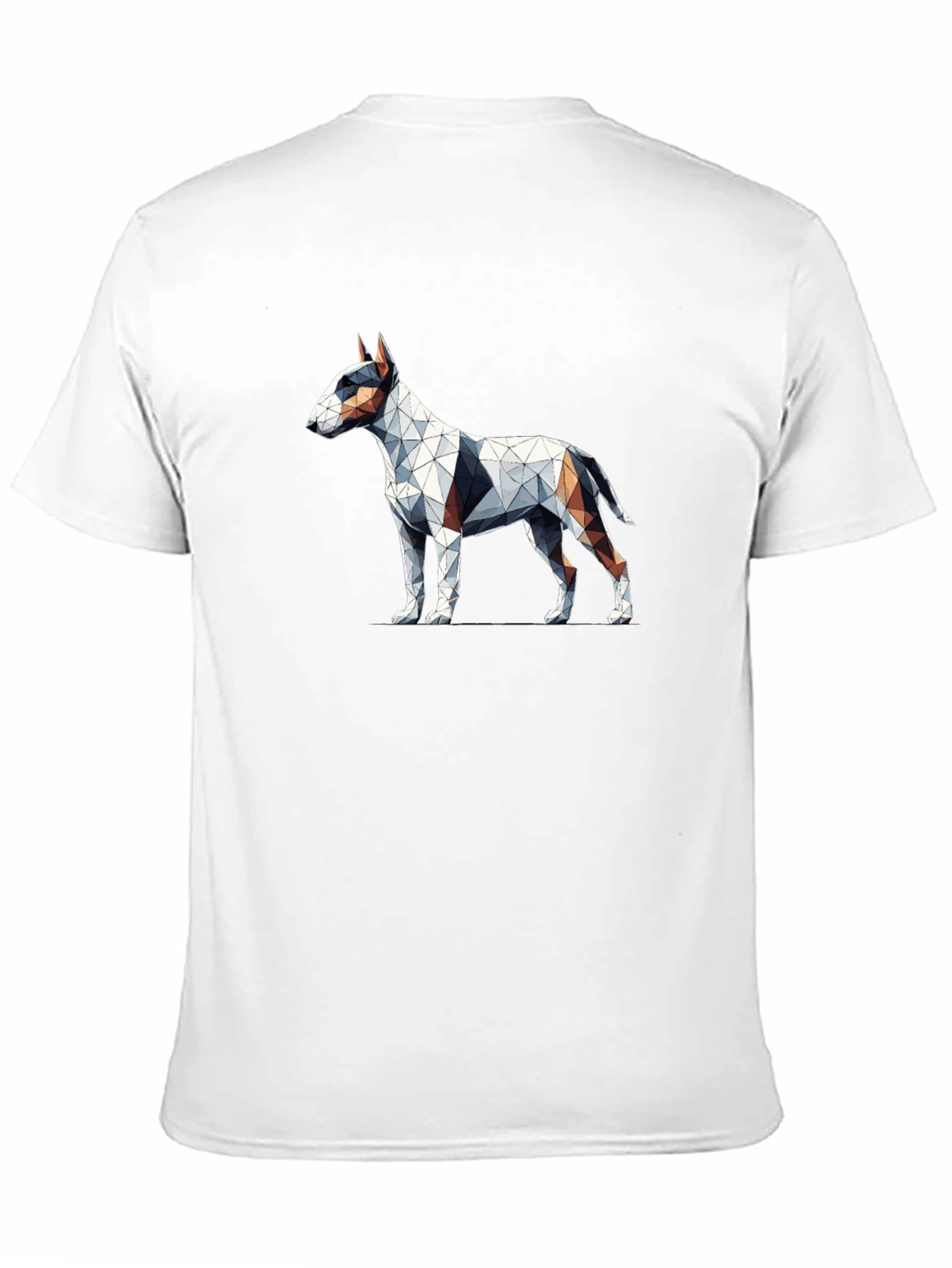 Geometric Bull Terrier Black T-Shirt