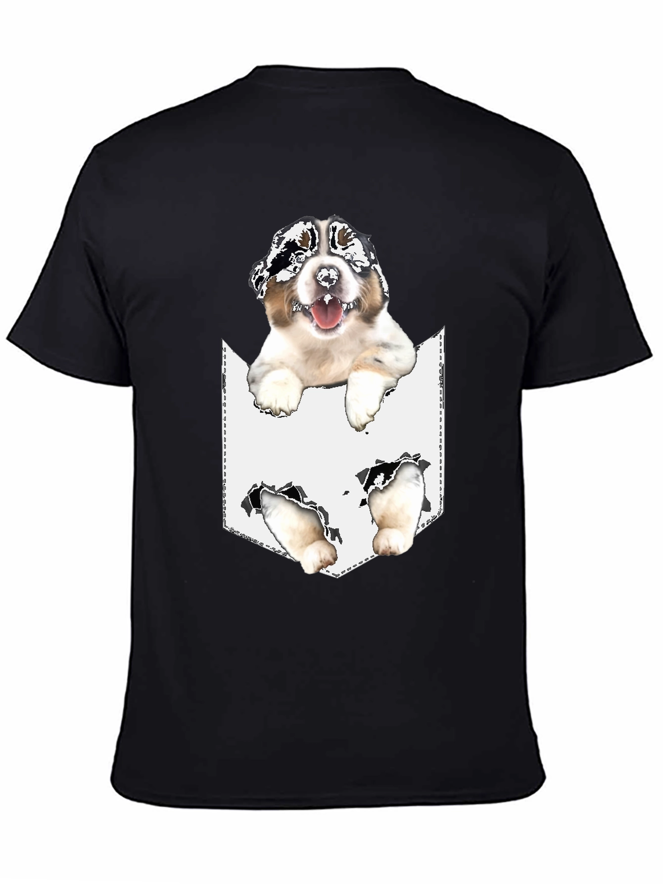 Dog Pocket T-Shirt - Novelty Pet Tee