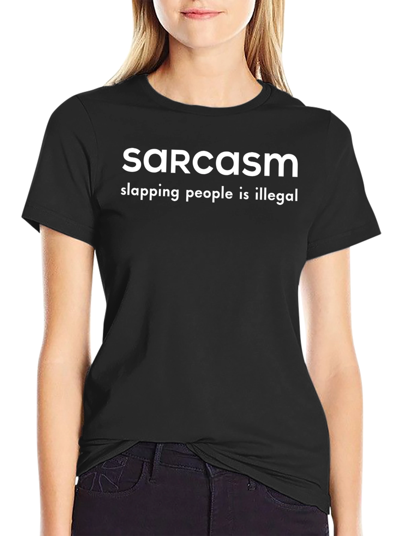 Sarcasm Slapping People Illegal Funny T-Shirt
