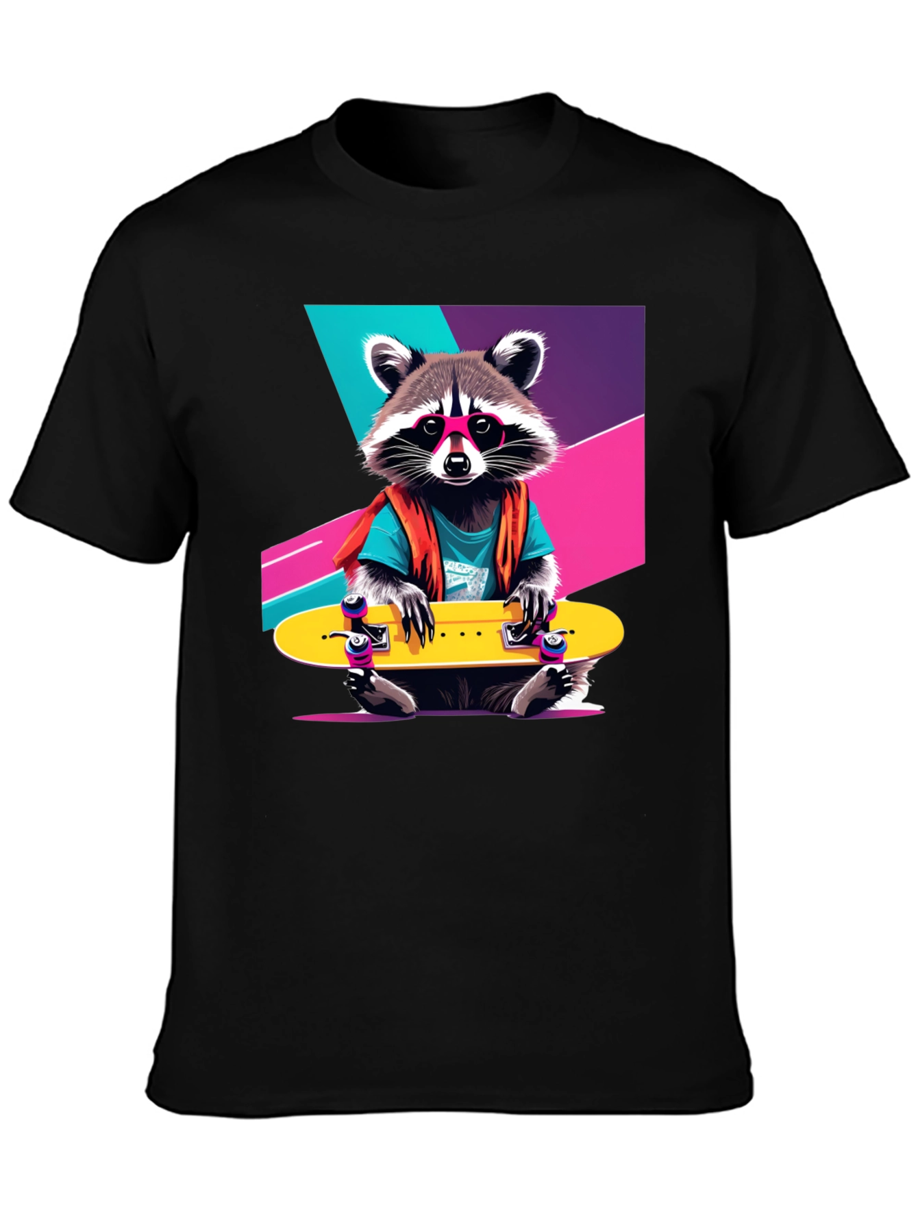 Rad Raccoon Skateboard T-Shirt