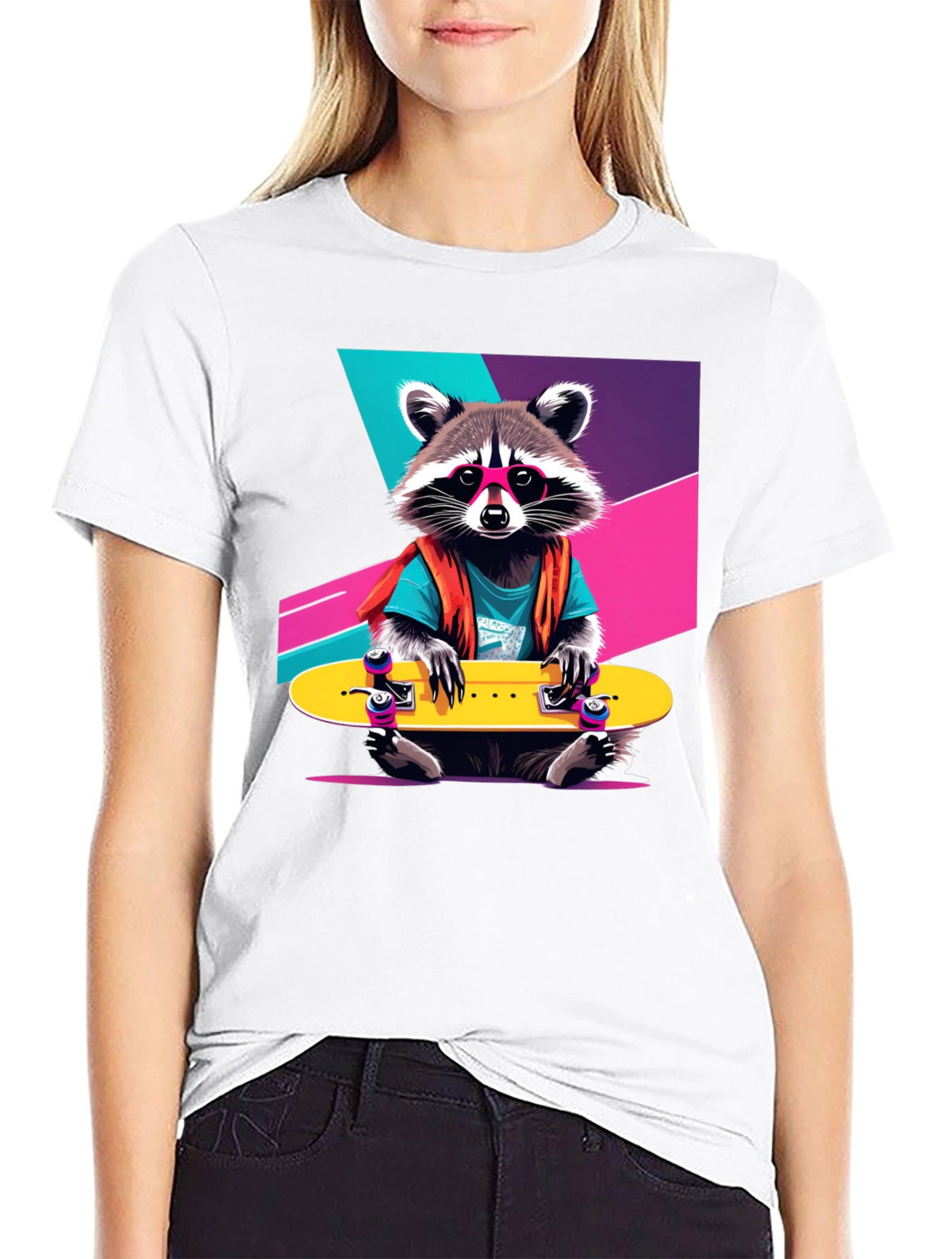 Rad Raccoon Skateboard T-Shirt