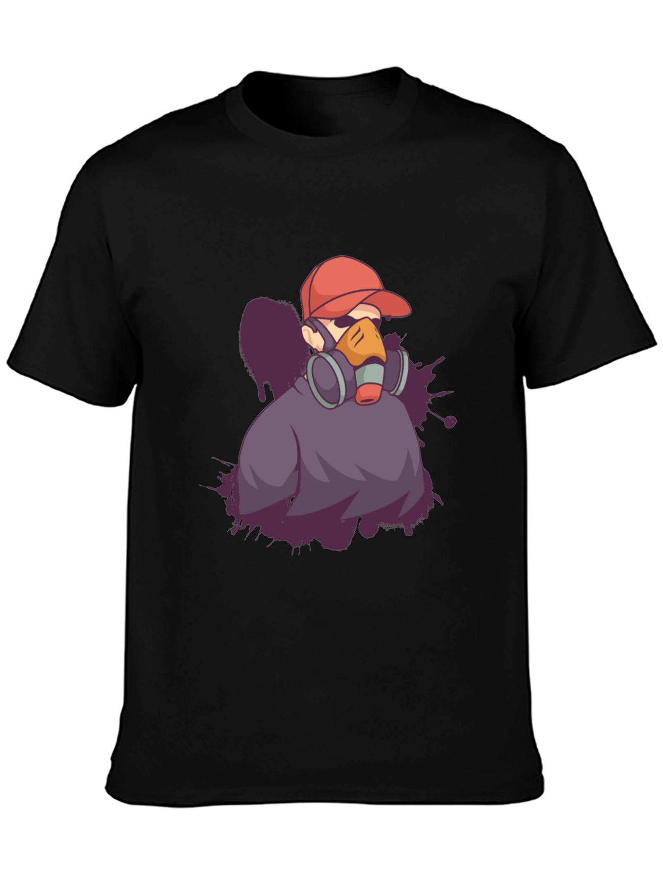 Urban Style Graphic Tee - Gas Mask Artist