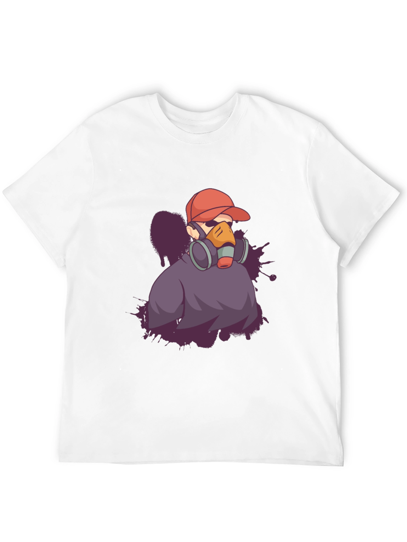 Urban Style Graphic Tee - Gas Mask Artist