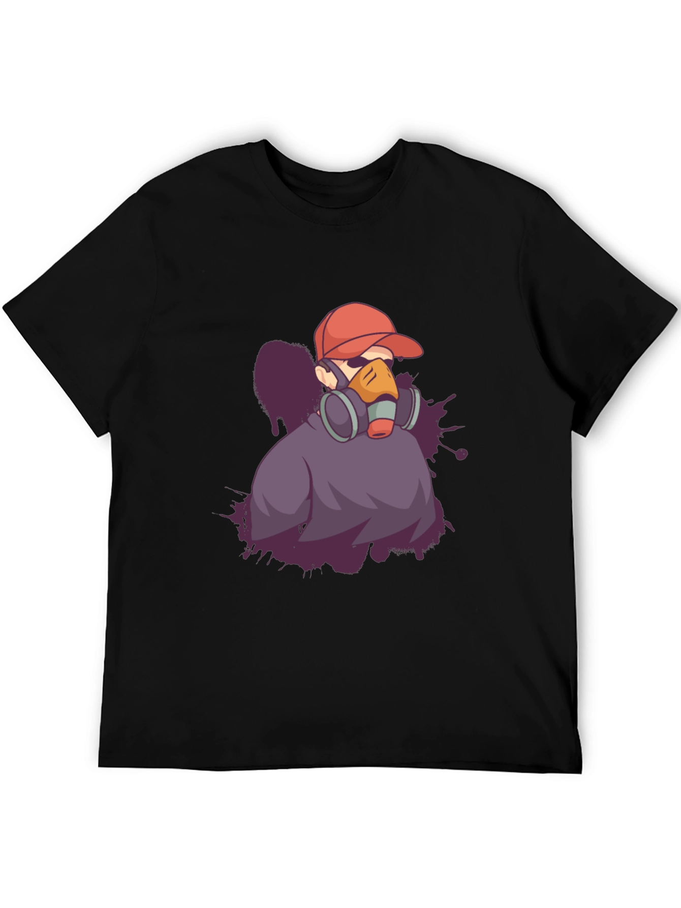 Urban Style Graphic Tee - Gas Mask Artist