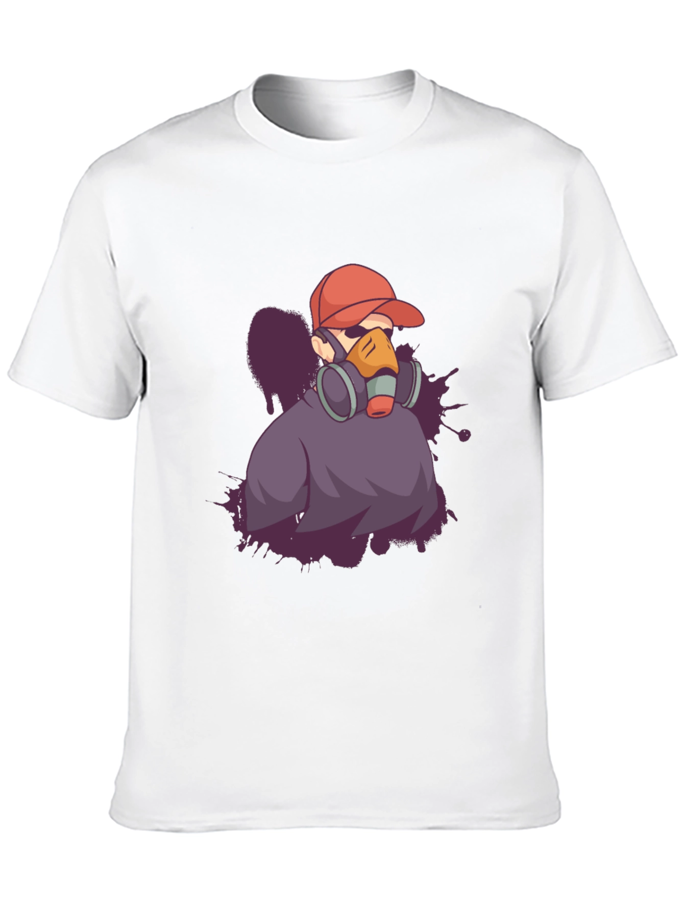 Urban Style Graphic Tee - Gas Mask Artist