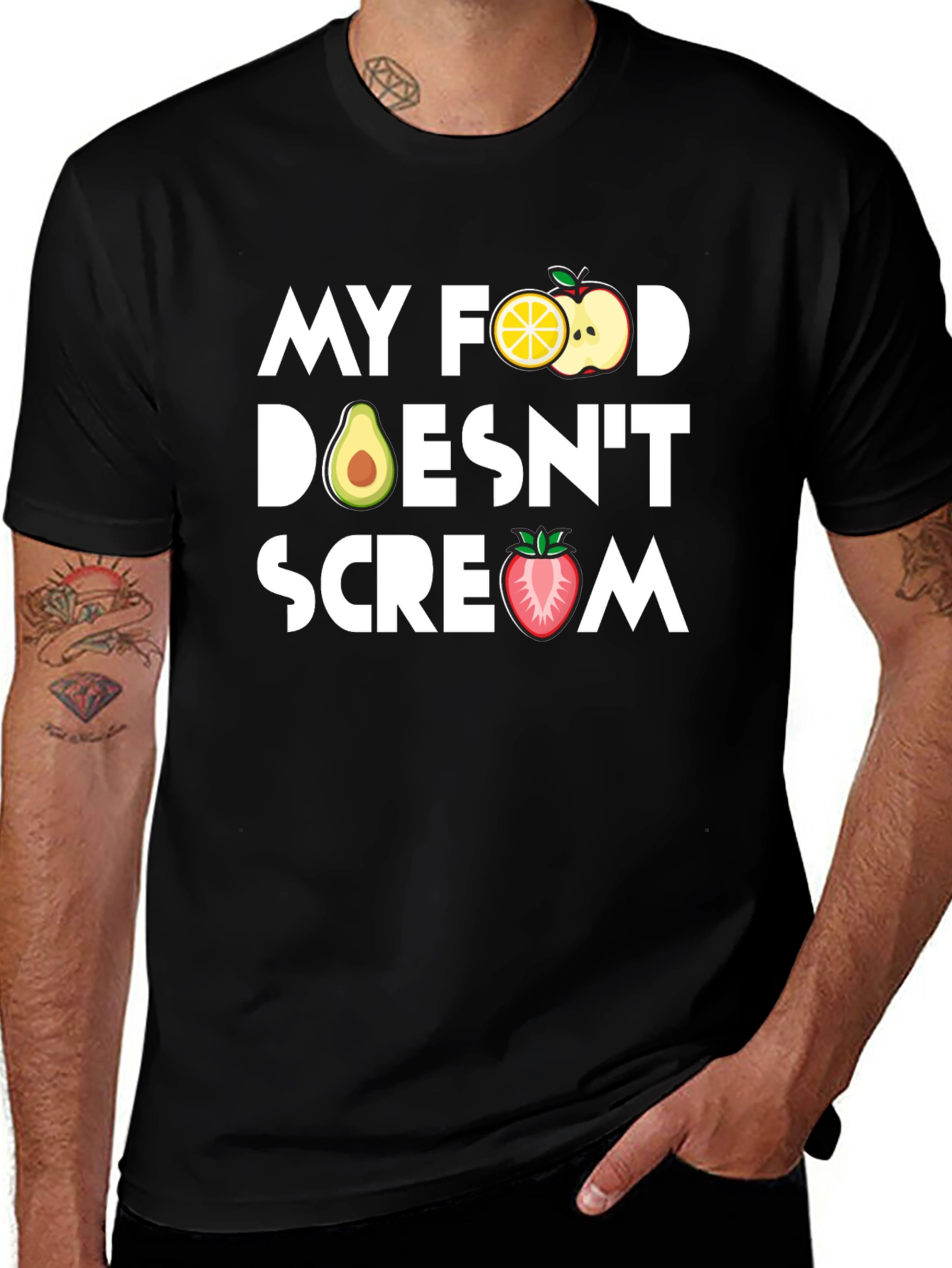 Vegan T-Shirt - My Food Doesnt Scream
