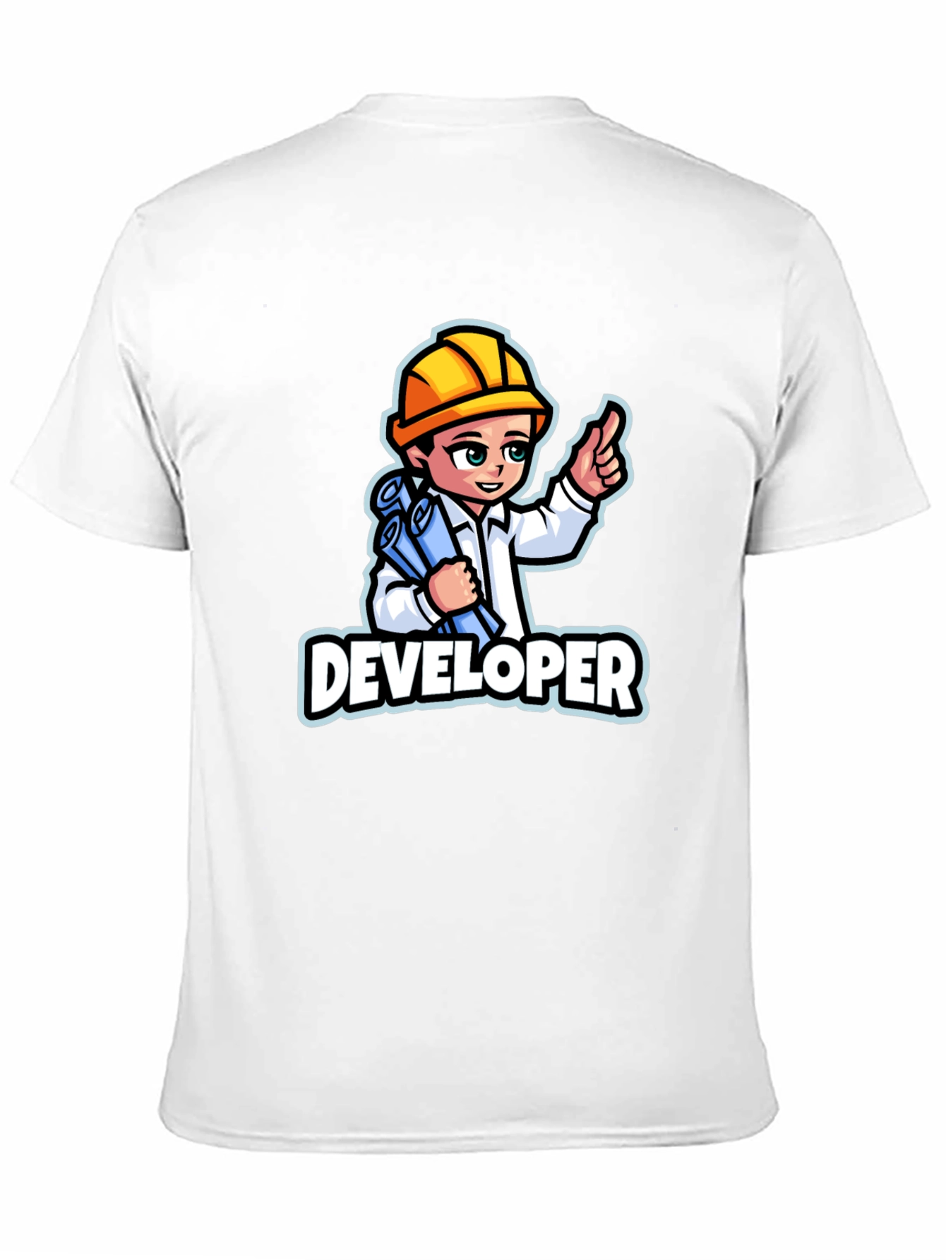 Developer Cartoon Graphic T-Shirt - Soft Cotton Blend