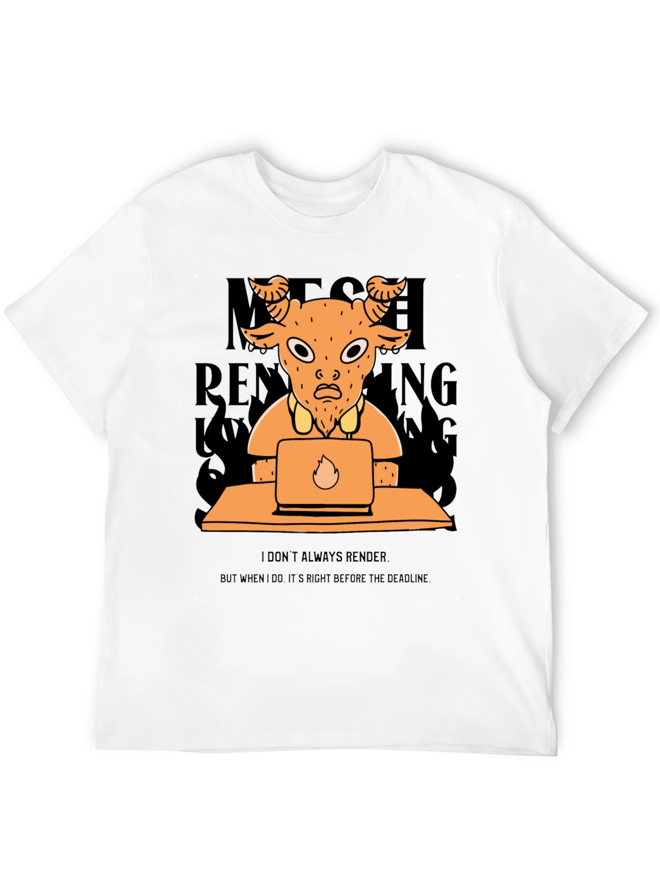 Funny Render Goat T-Shirt - Deadline Design