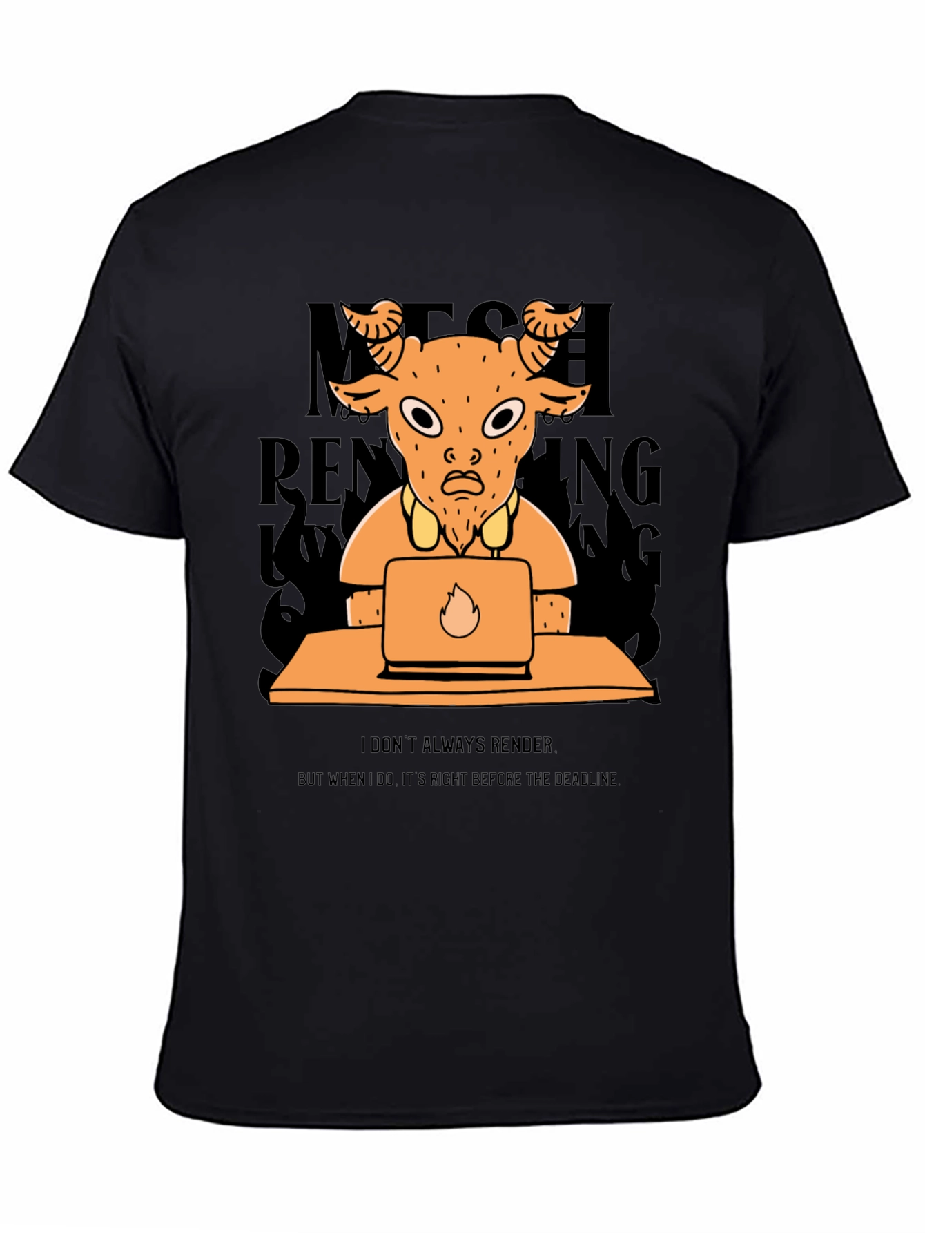 Funny Render Goat T-Shirt - Deadline Design