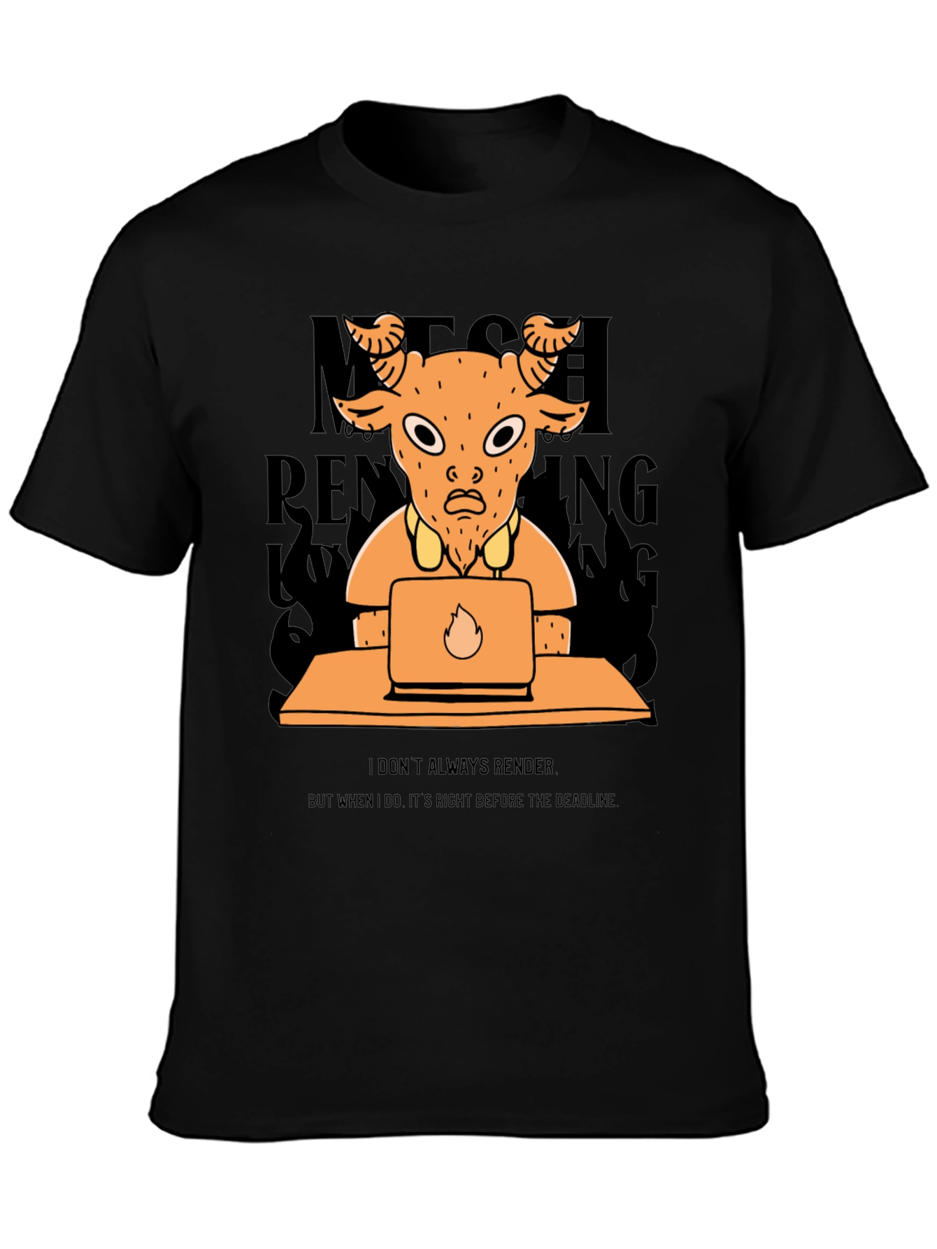 Funny Render Goat T-Shirt - Deadline Design