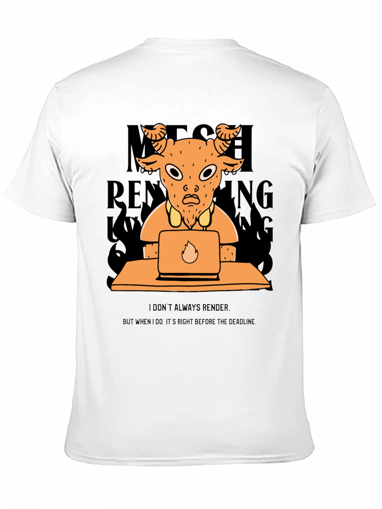 Funny Render Goat T-Shirt - Deadline Design