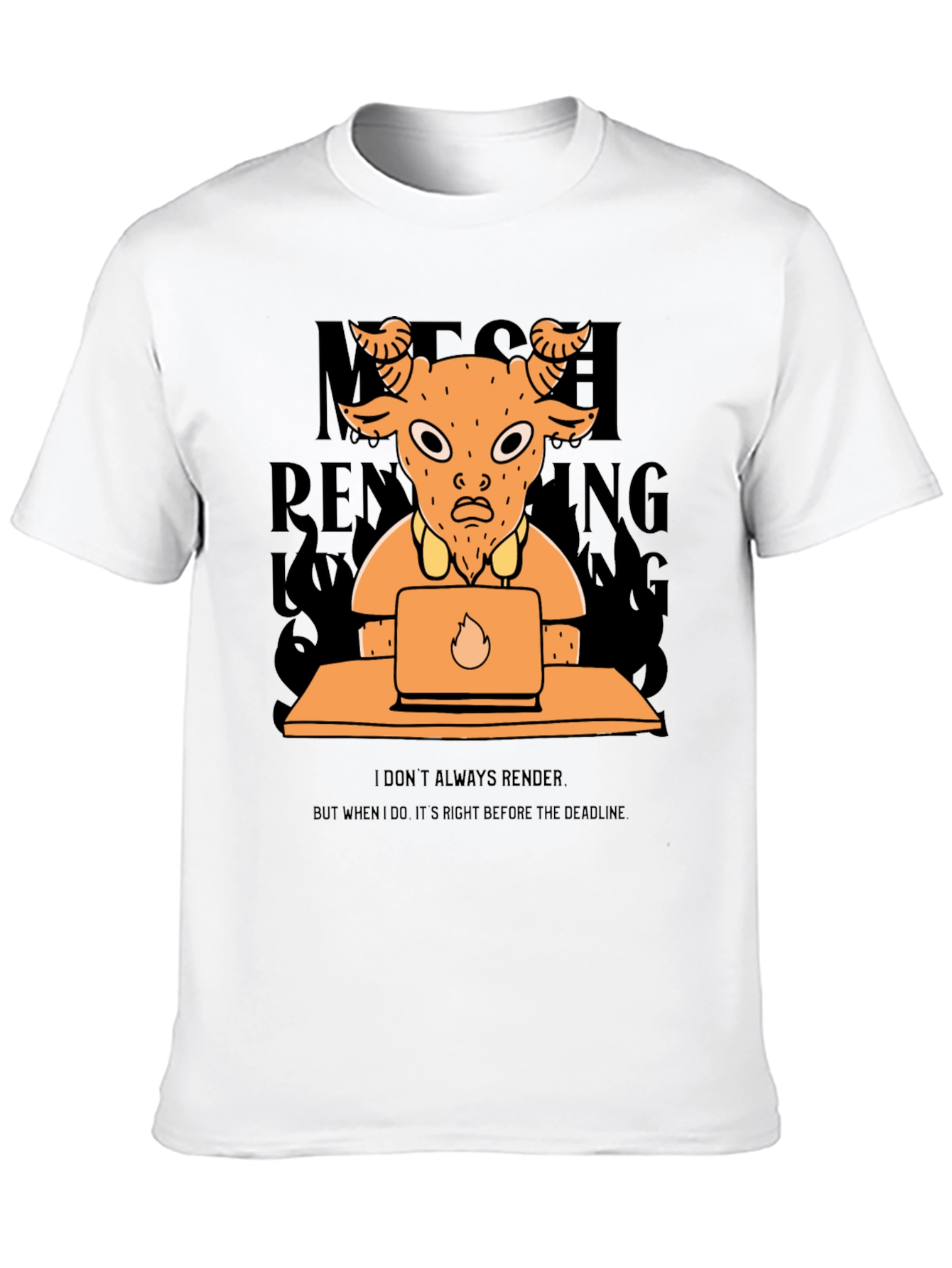 Funny Render Goat T-Shirt - Deadline Design